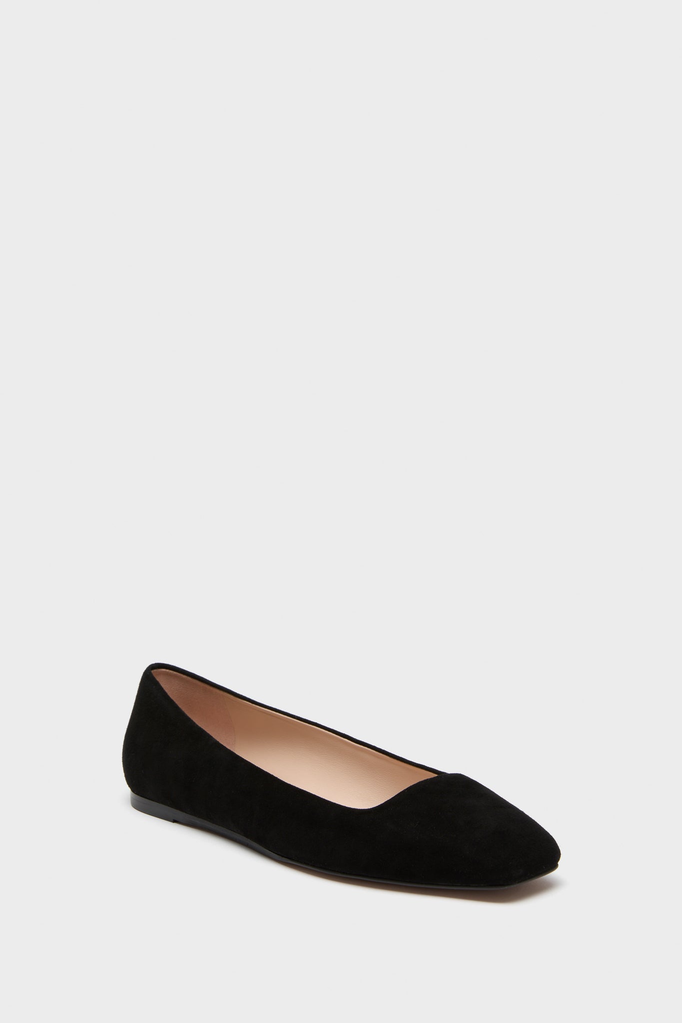 Black Suede Nadia Flats-Get Girly