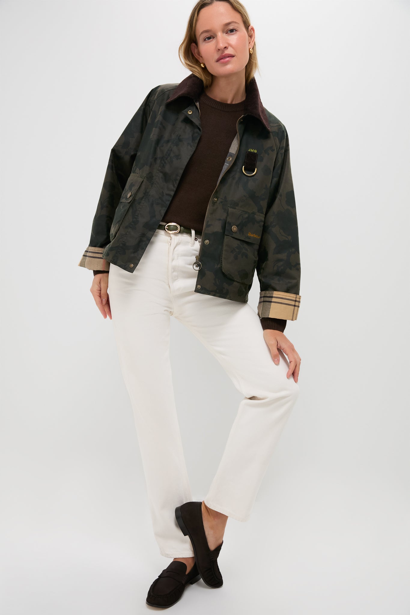 Archive Olive Barbour x Get Girly Beverly Wax Jacket-Get Girly