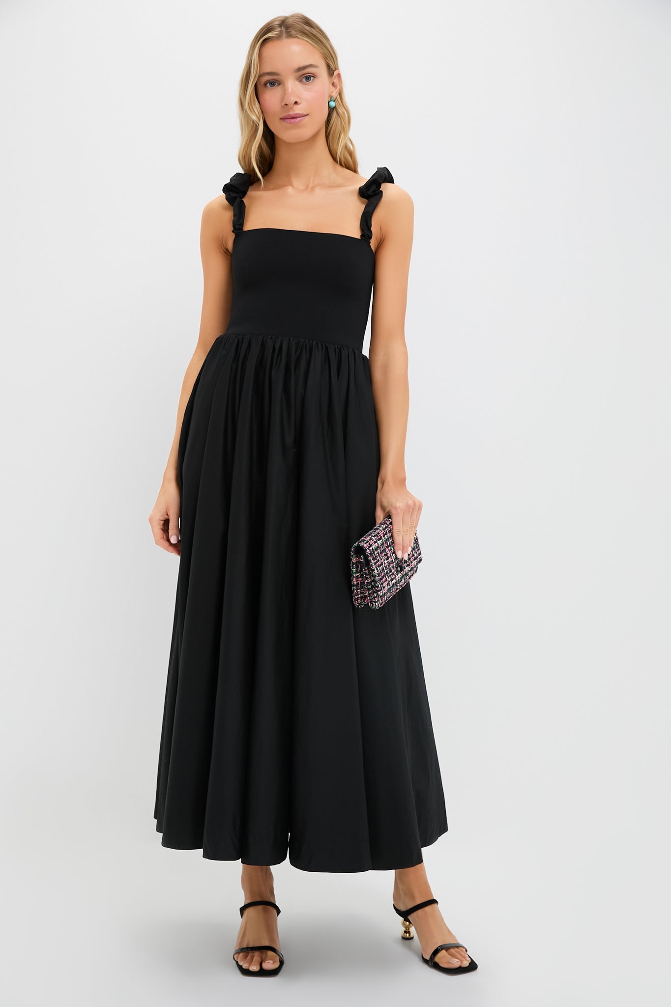 Black Mixed Media Adela Gown-Get Girly