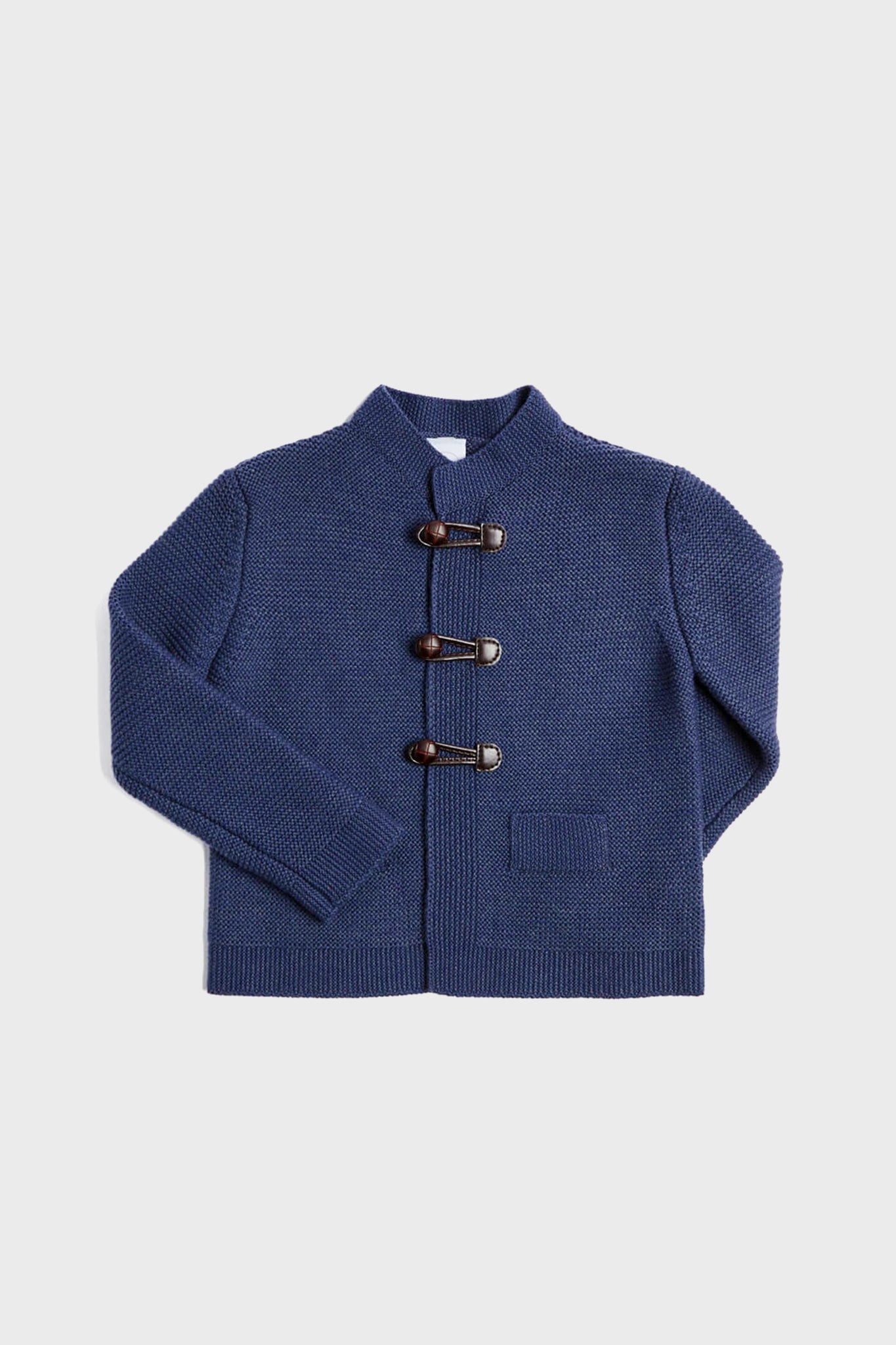 Toggle Fastening Knitted Cardigan in Blue-Get Girly