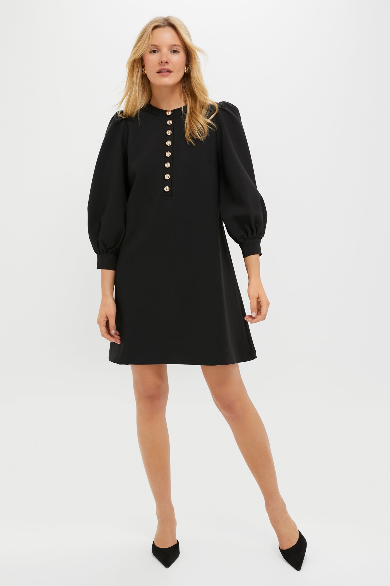 Black Crepe Samantha Dress-Get Girly