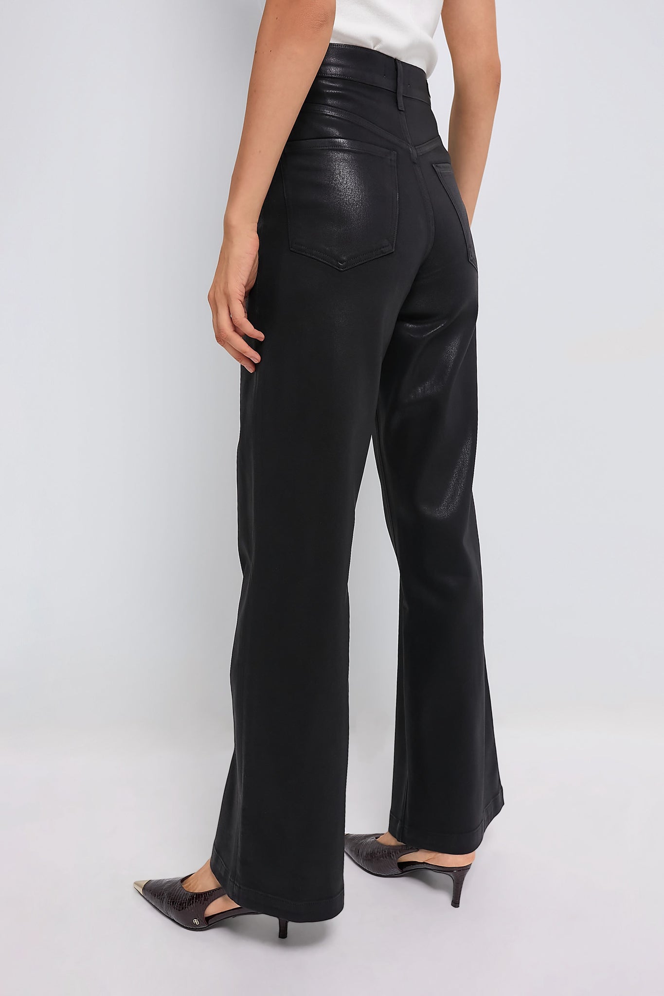 Black Coated Virginia Wideleg-Get Girly