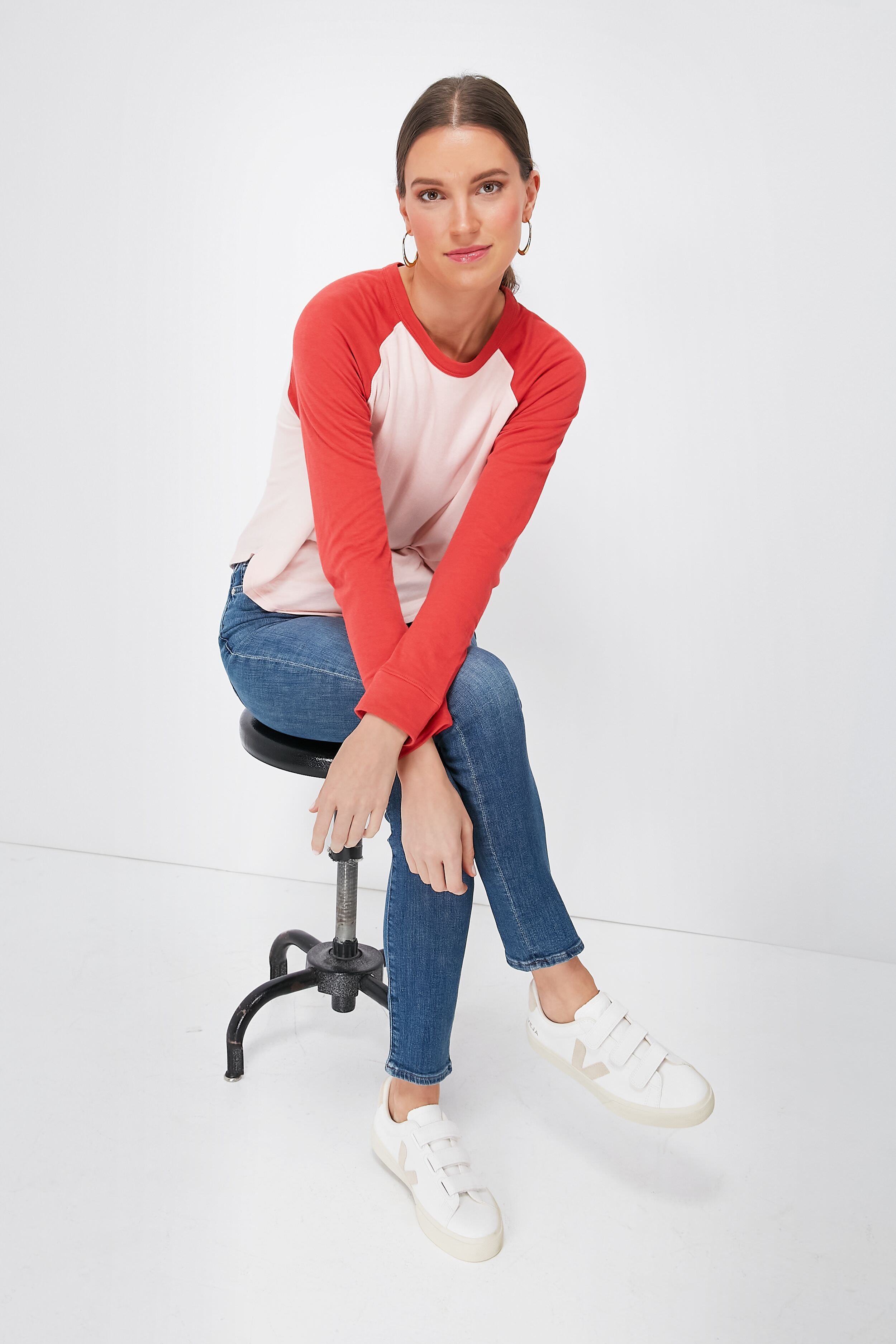 Baked Apple Cloud Long Sleeve Baseball Tee-Get Girly