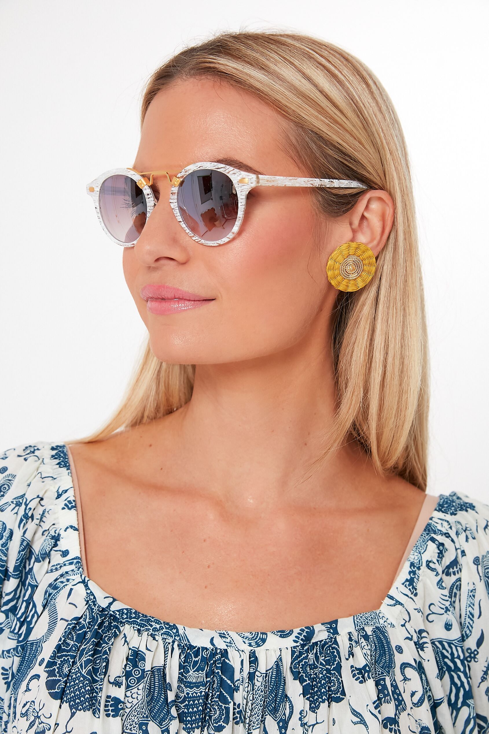 White Linen 24K St Louis Sunglasses-Get Girly