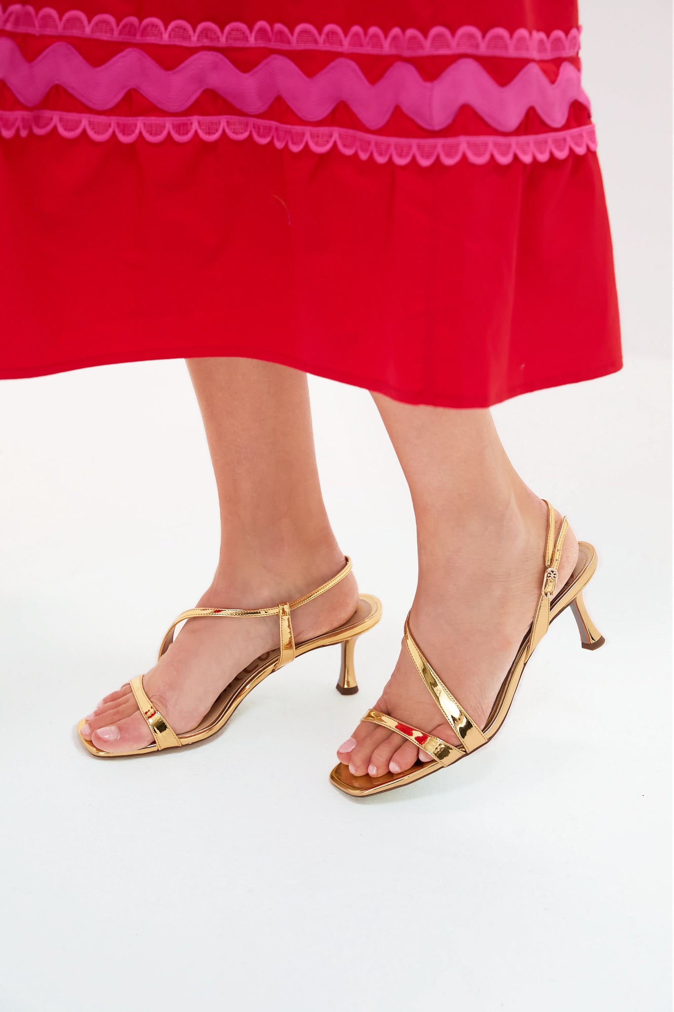Amber Gold Prance Heels-Get Girly