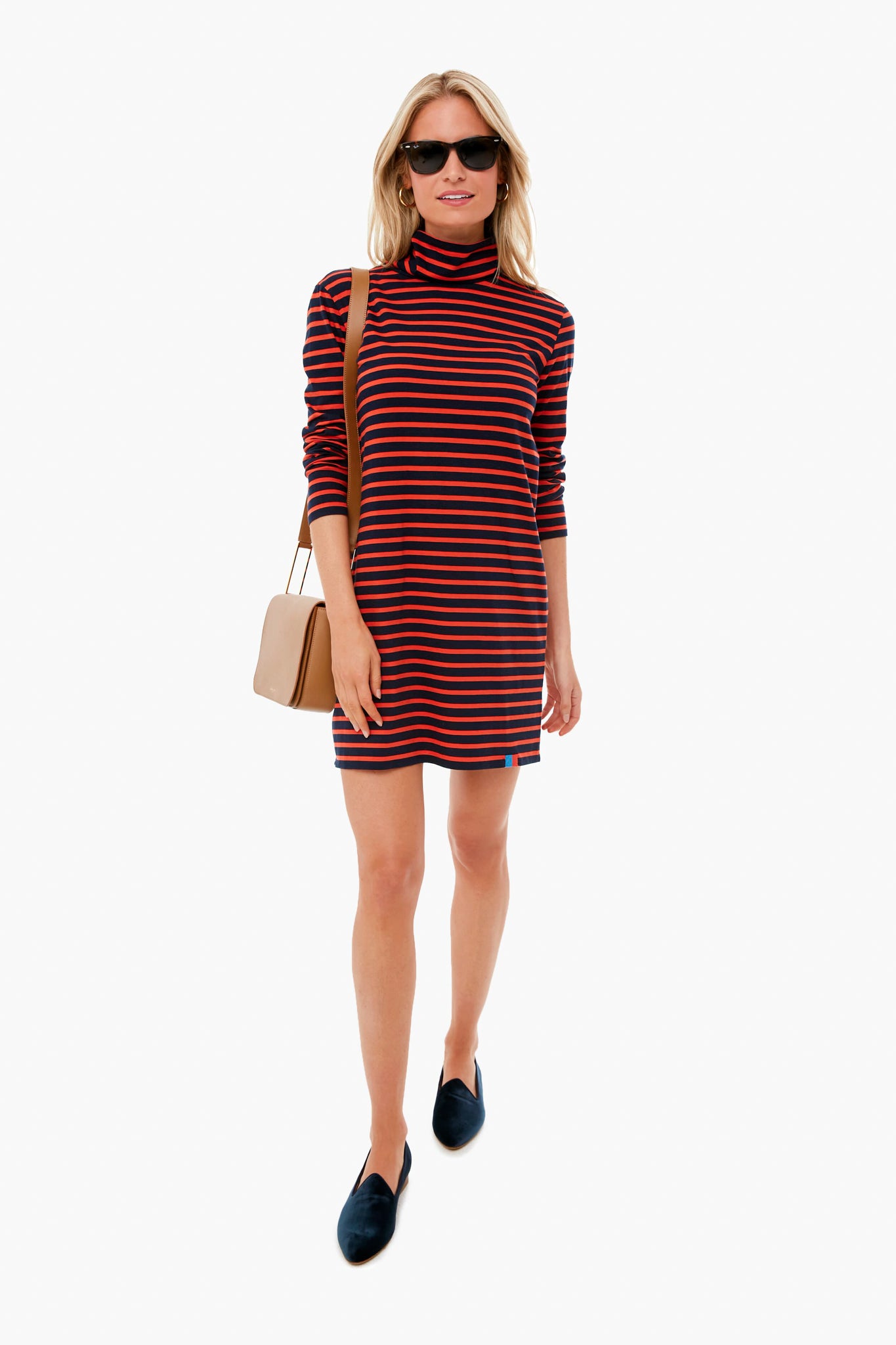 The Poppy Striped Turtleneck Dress-Get Girly