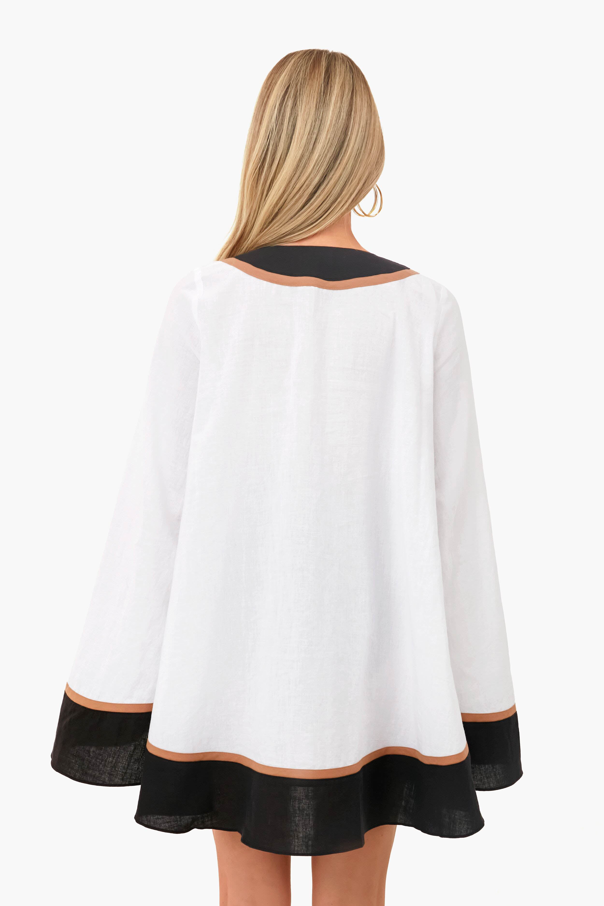 Colorblock Linen Cassia Coverup-Get Girly