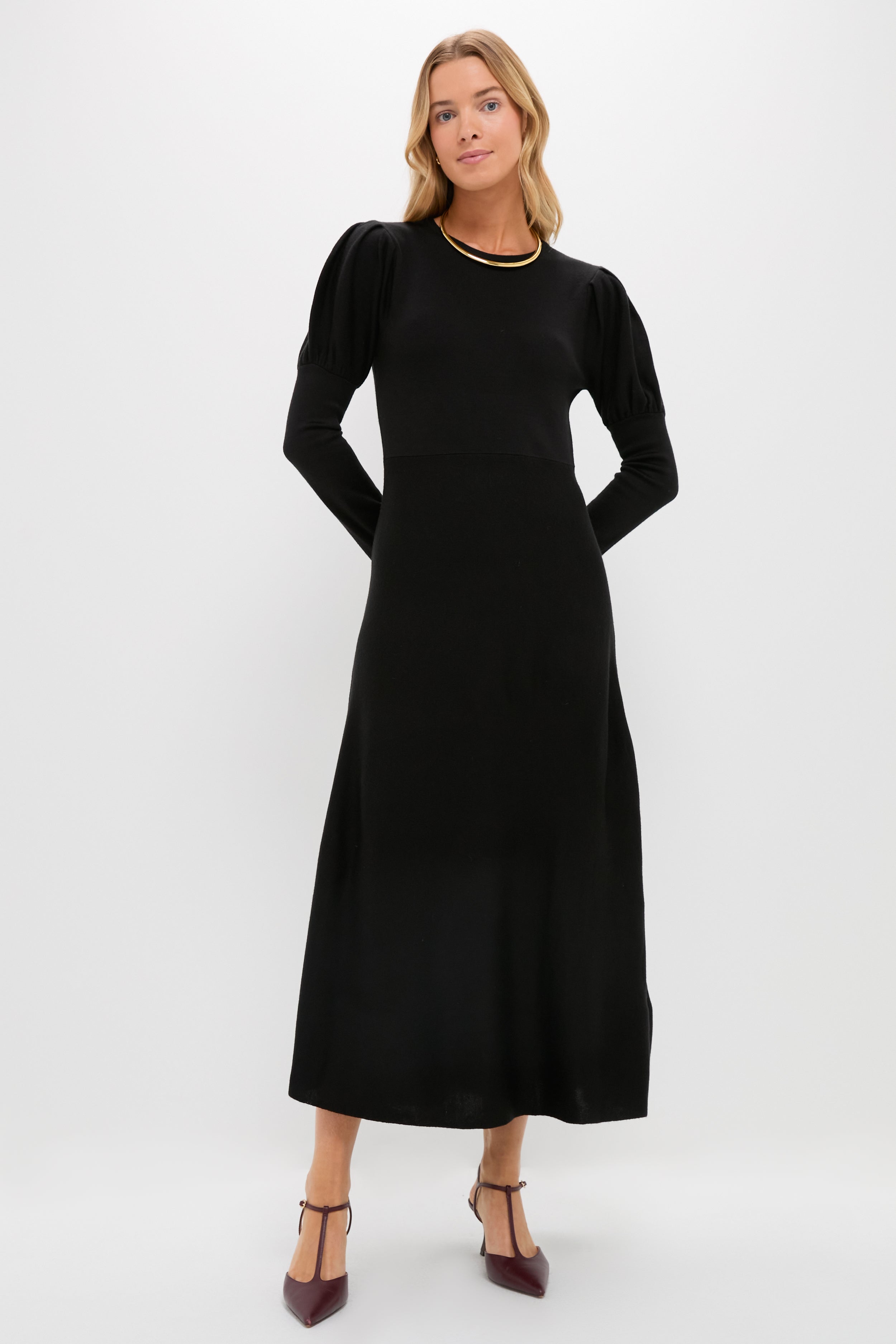 Black Brielle Sweater Dress-Get Girly