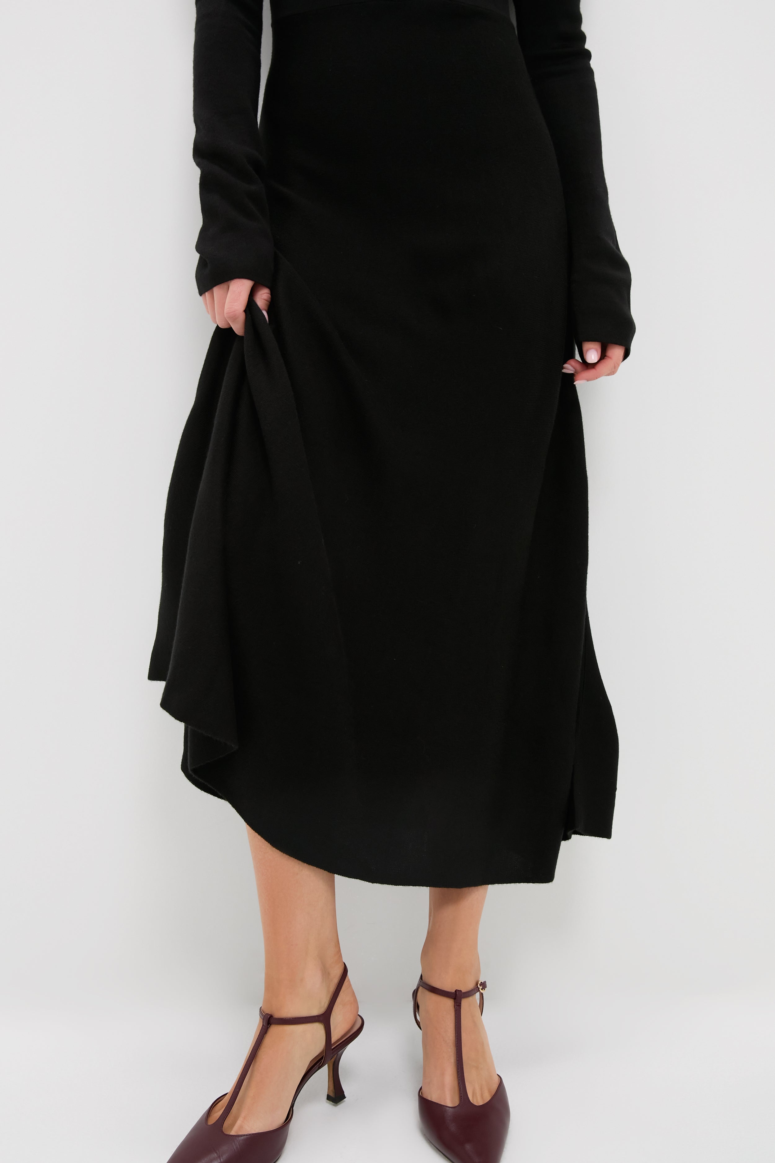 Black Brielle Sweater Dress-Get Girly