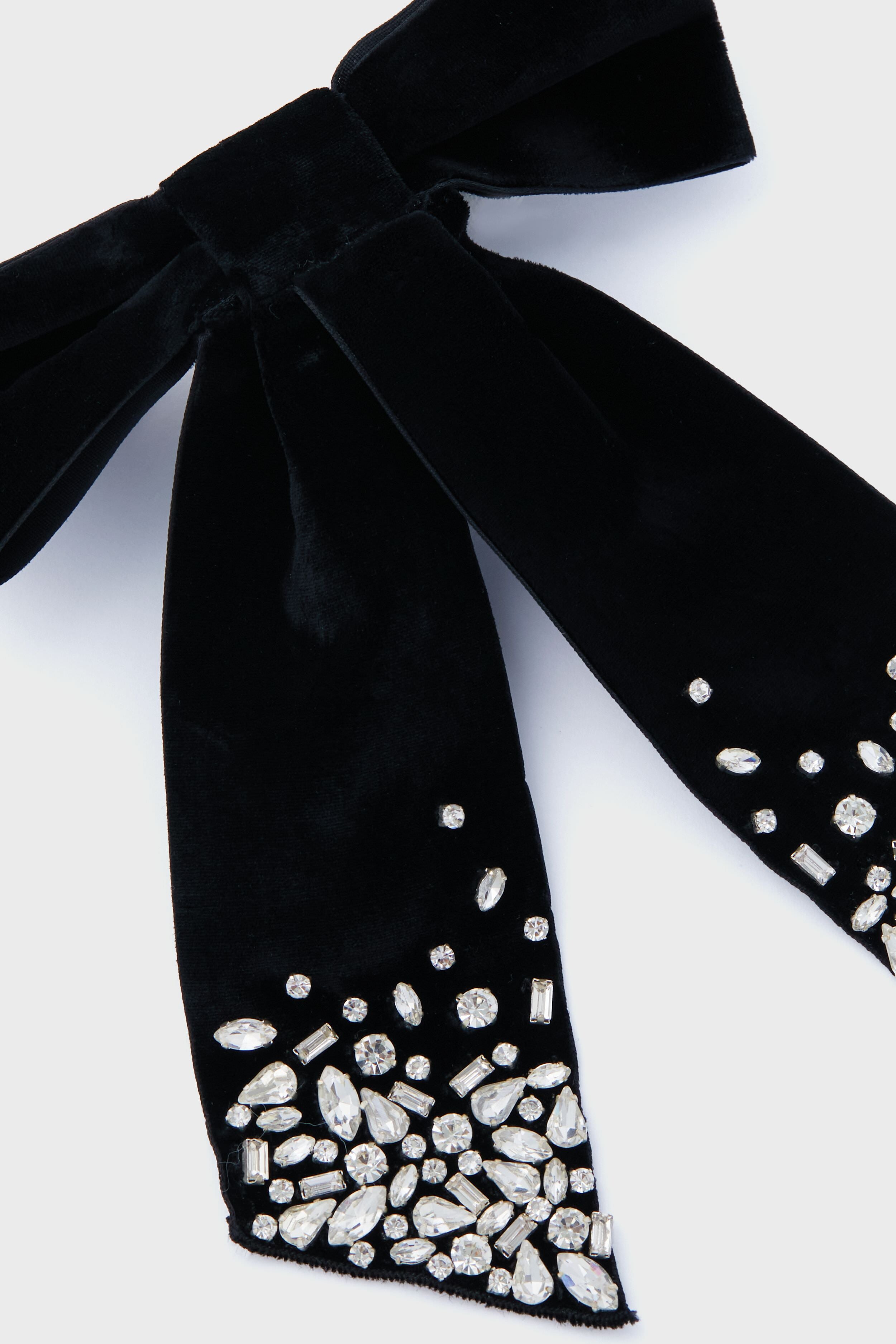 Black Matilee Velvet Bow-Get Girly