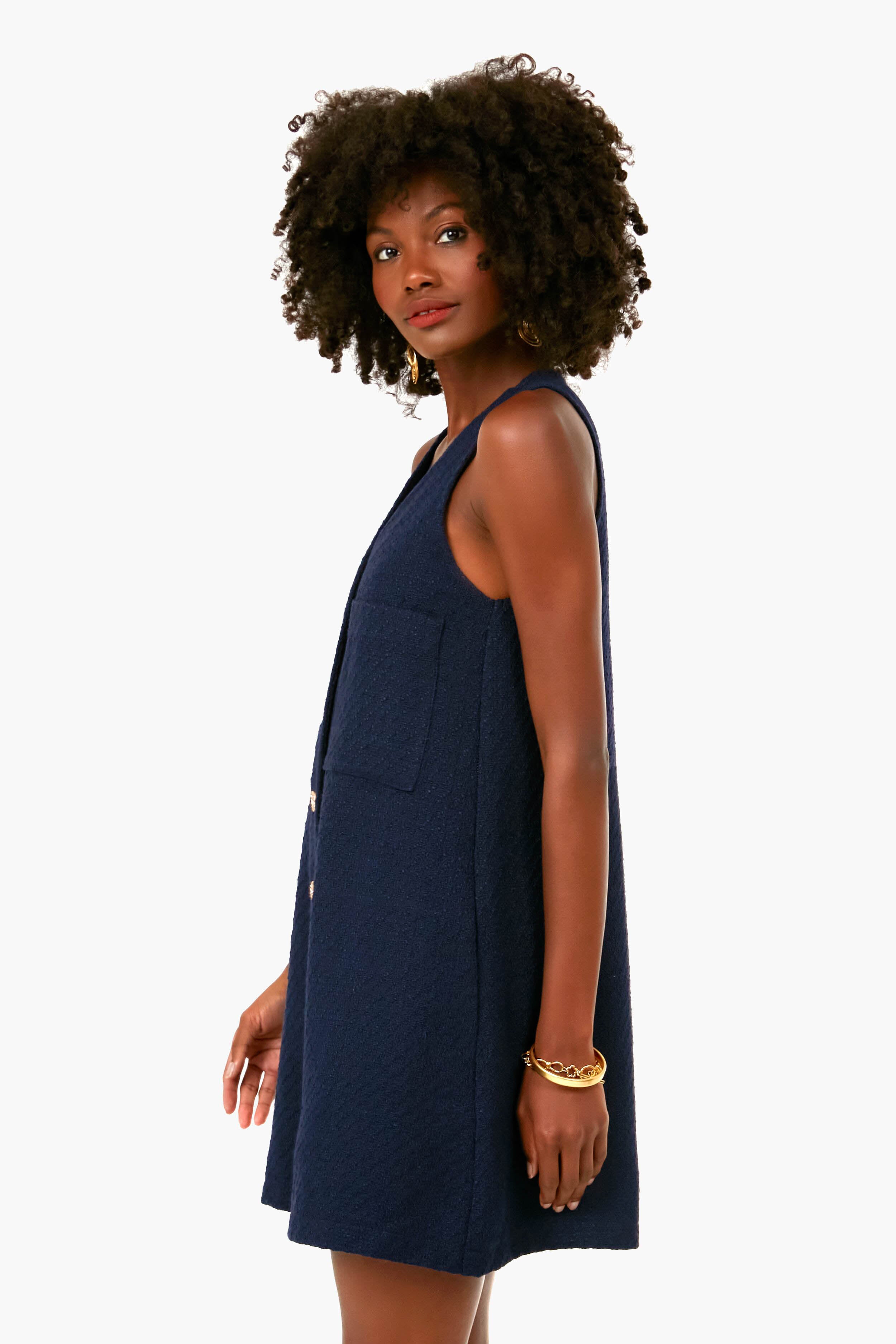 Navy Textured Myla Romper-Get Girly