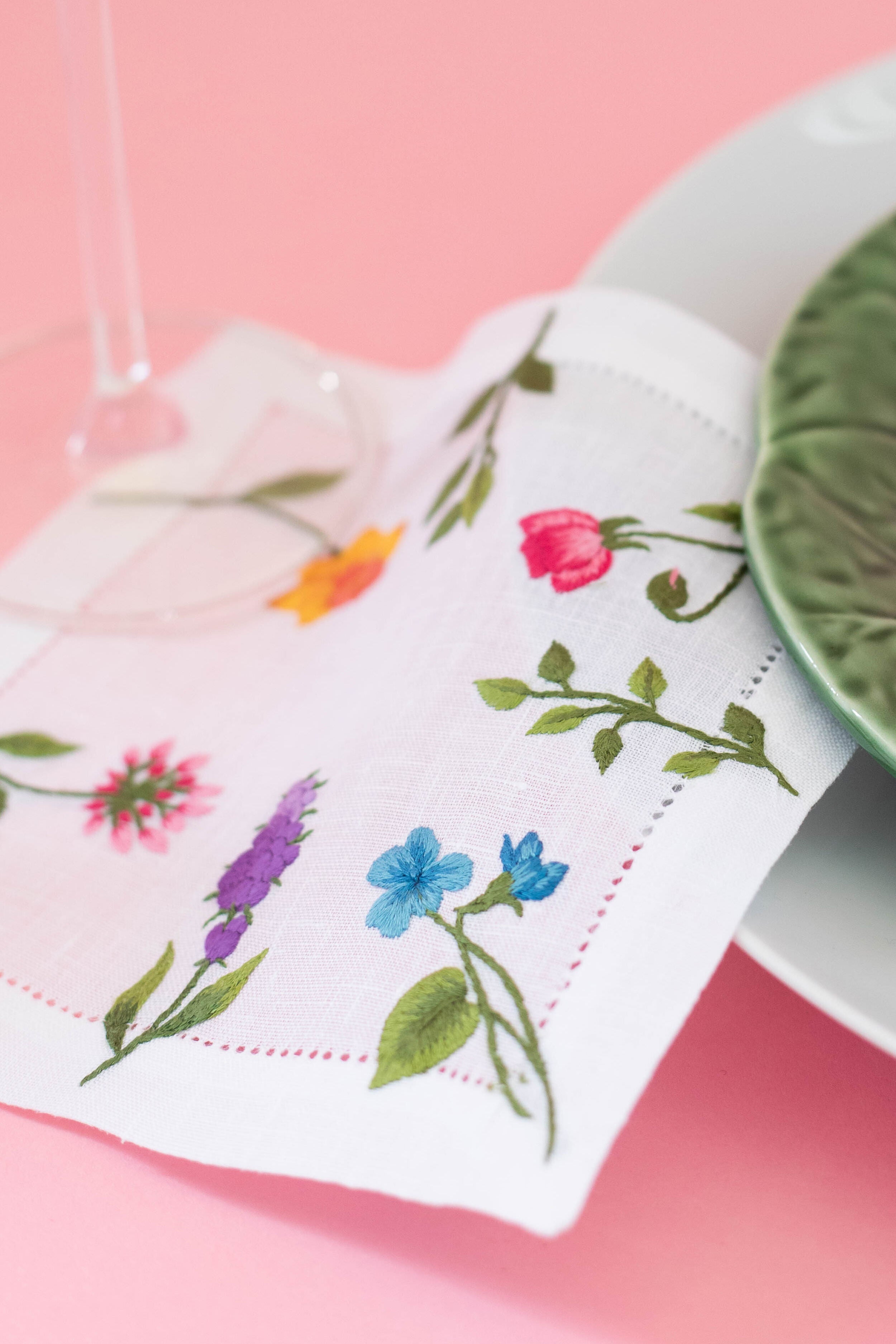 Multi Floral Cocktail Napkins Set of 4-Get Girly