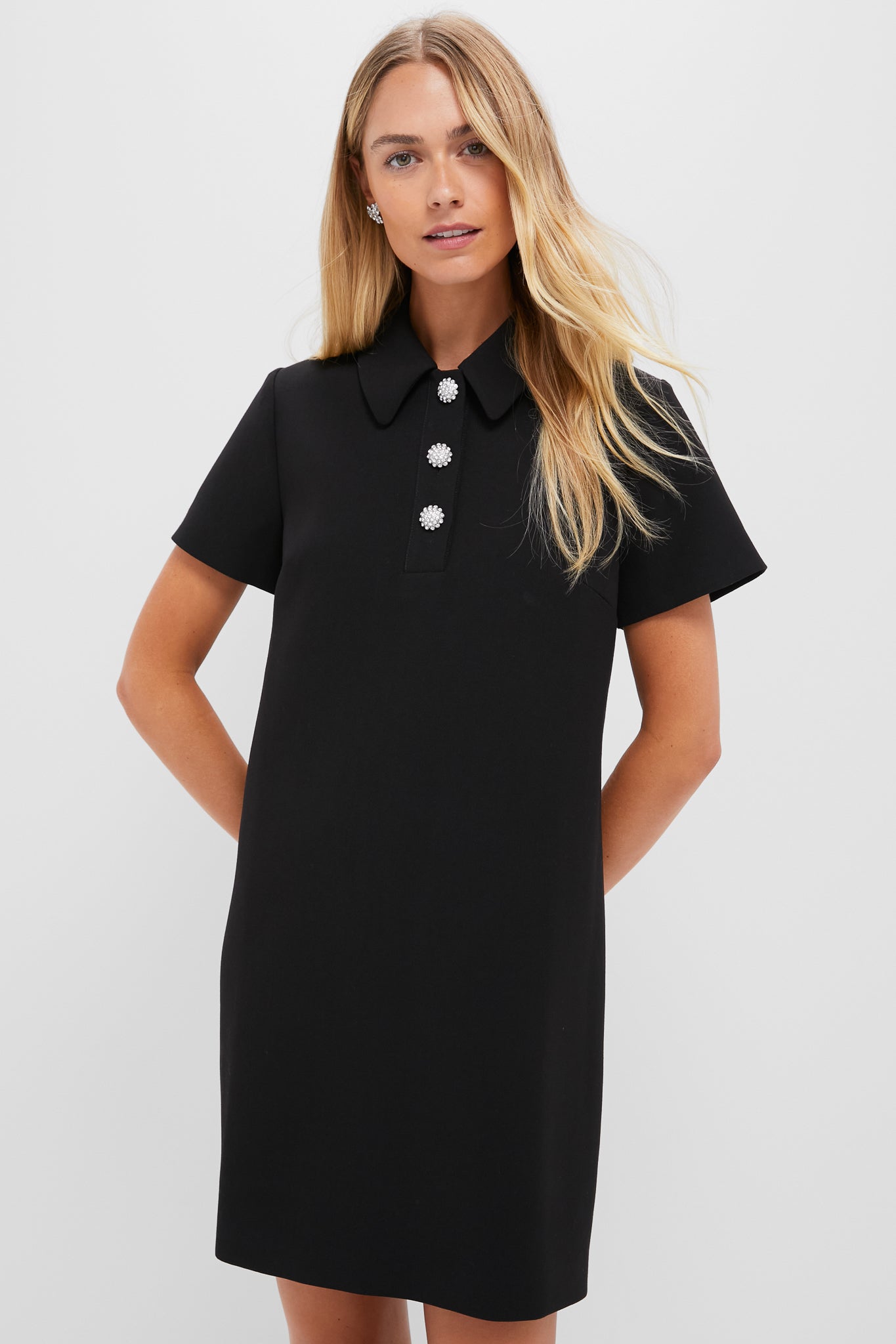 Black Crepe Helen Dress-Get Girly