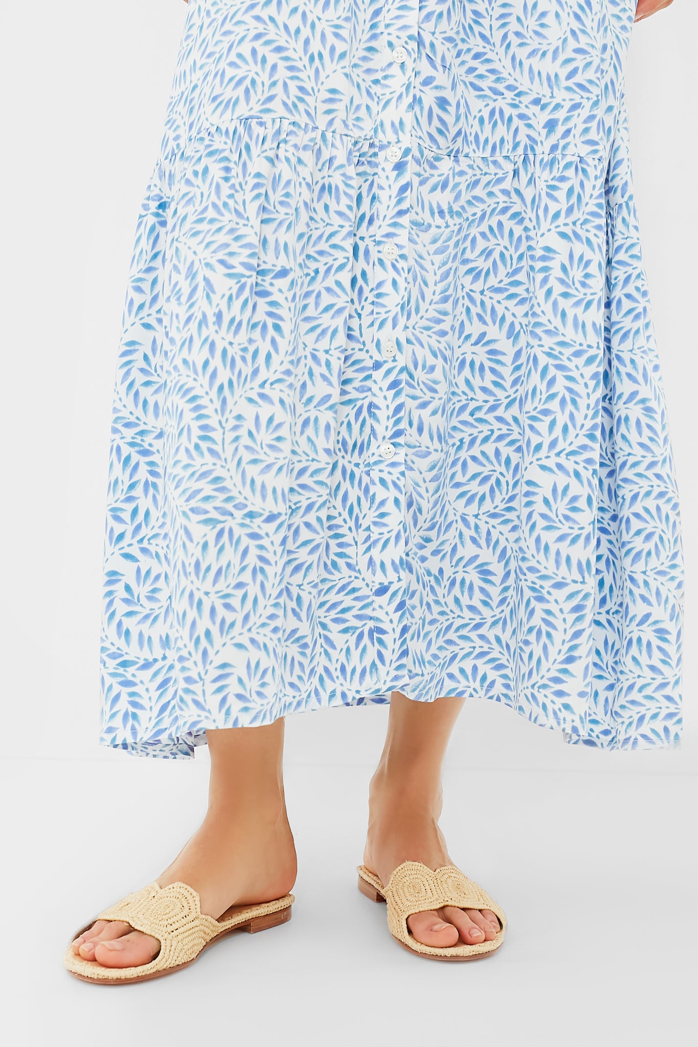 Wisteria Vines Santiago 3 Short Sleeve Maxi Dress-Get Girly