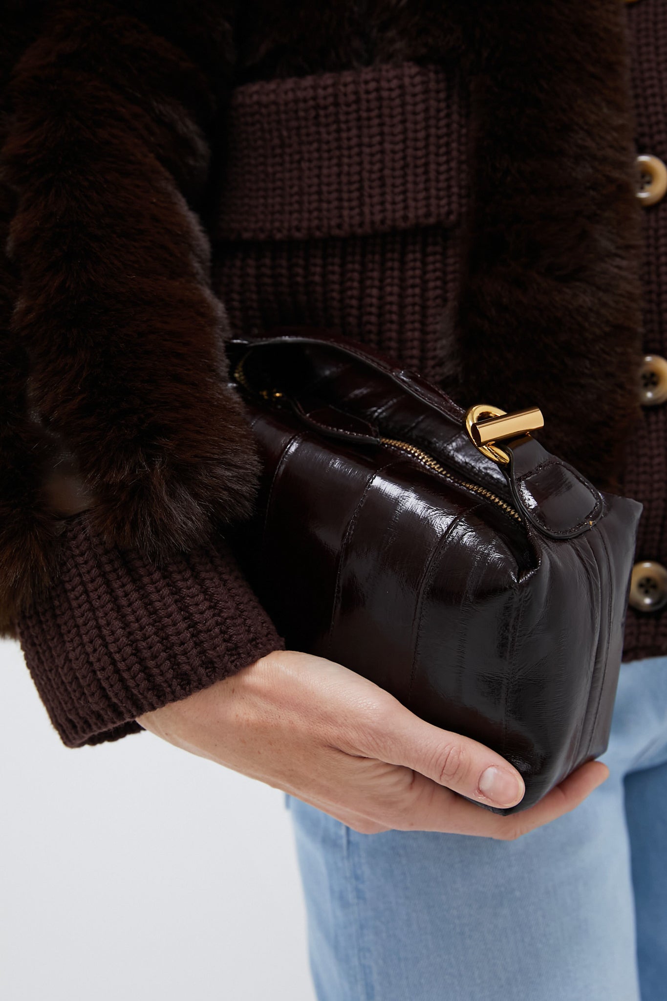 Amarone Eel Skin Pillow Pouch Micro-Get Girly