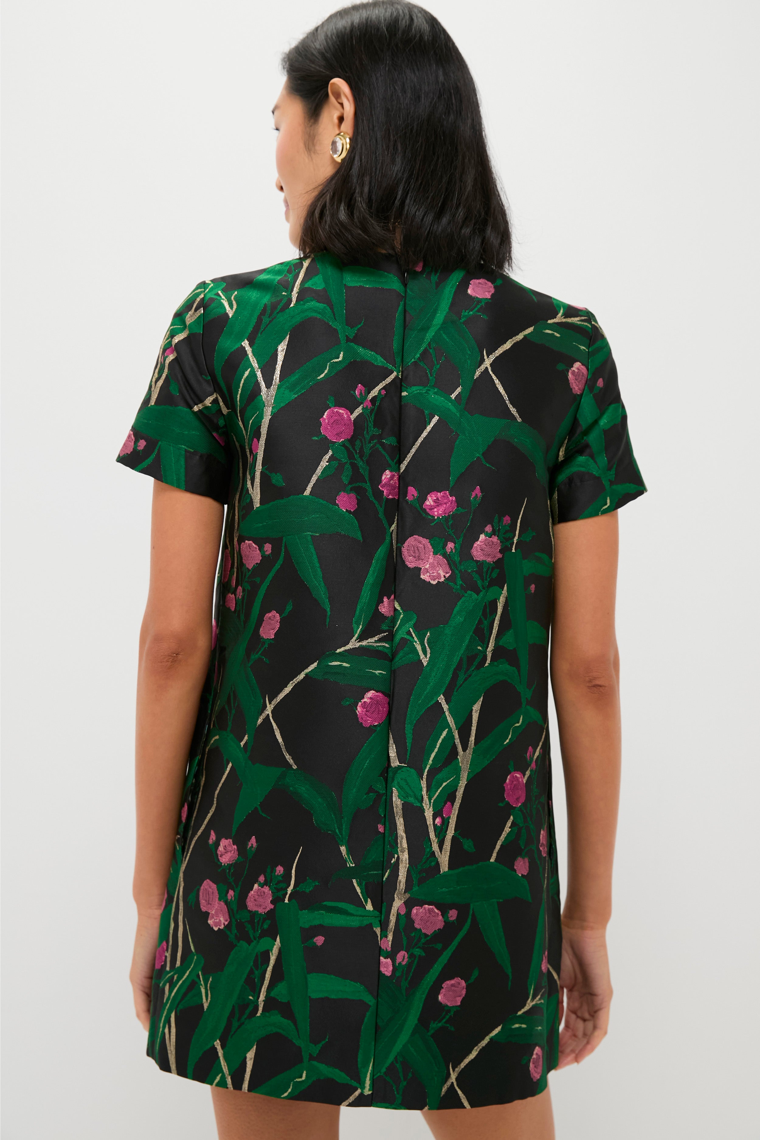 Bamboo Jacqaurd Mini Swing Dress-Get Girly