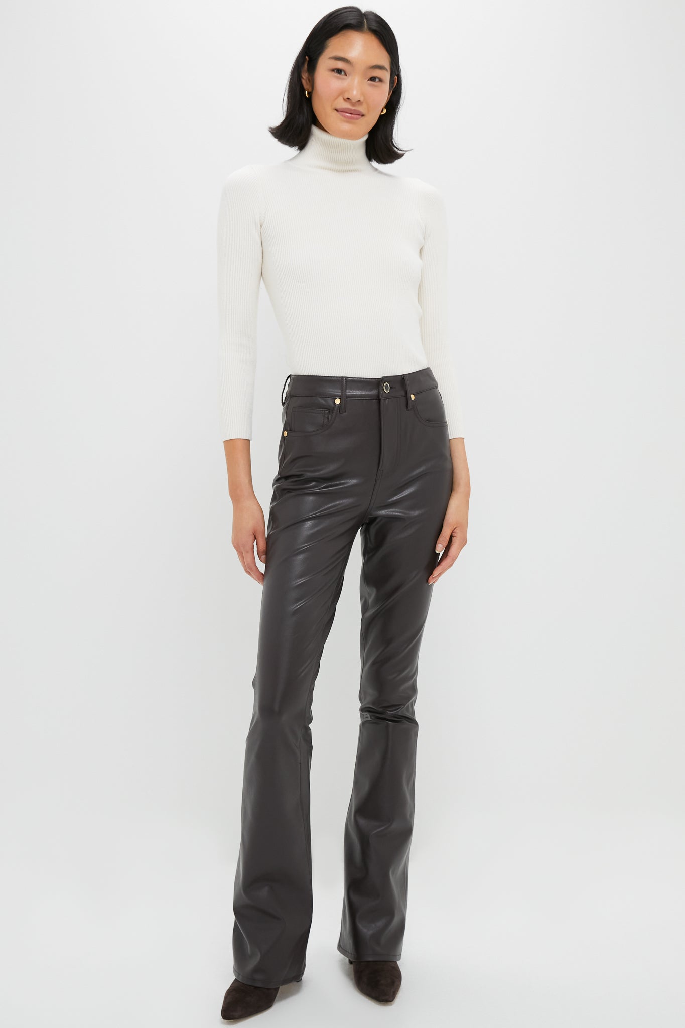 Winter White Arlo Ribbed Turtleneck-Get Girly