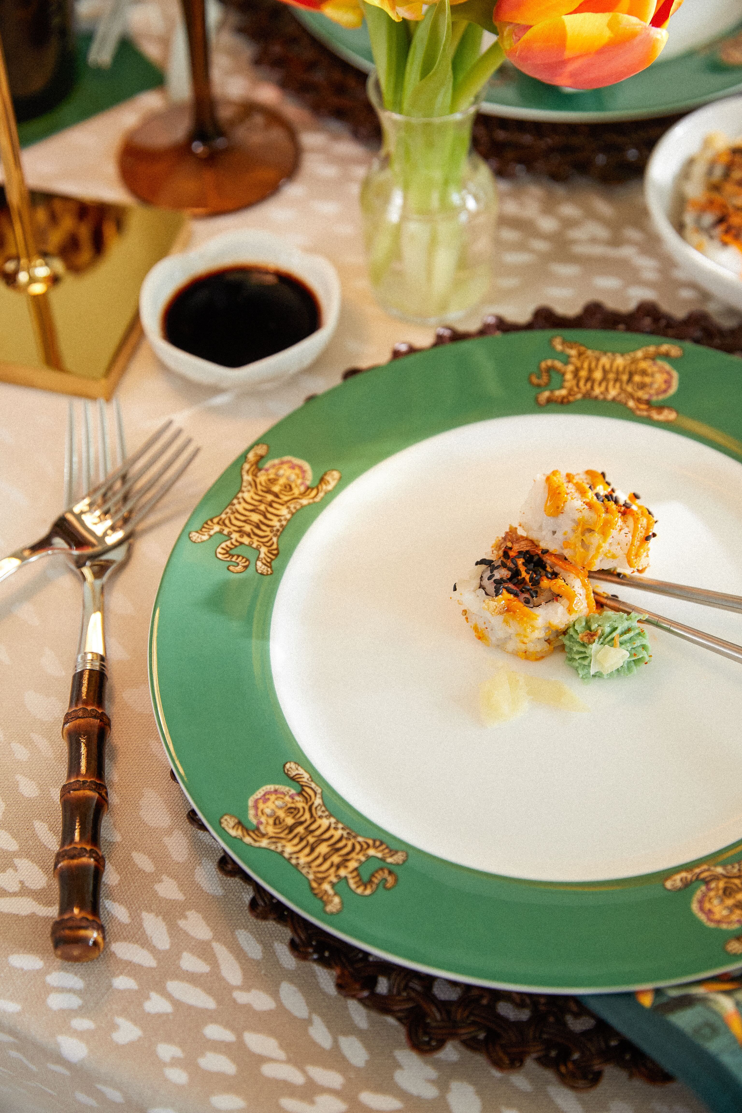 Tibetan Tiger Dinner Plate-Get Girly