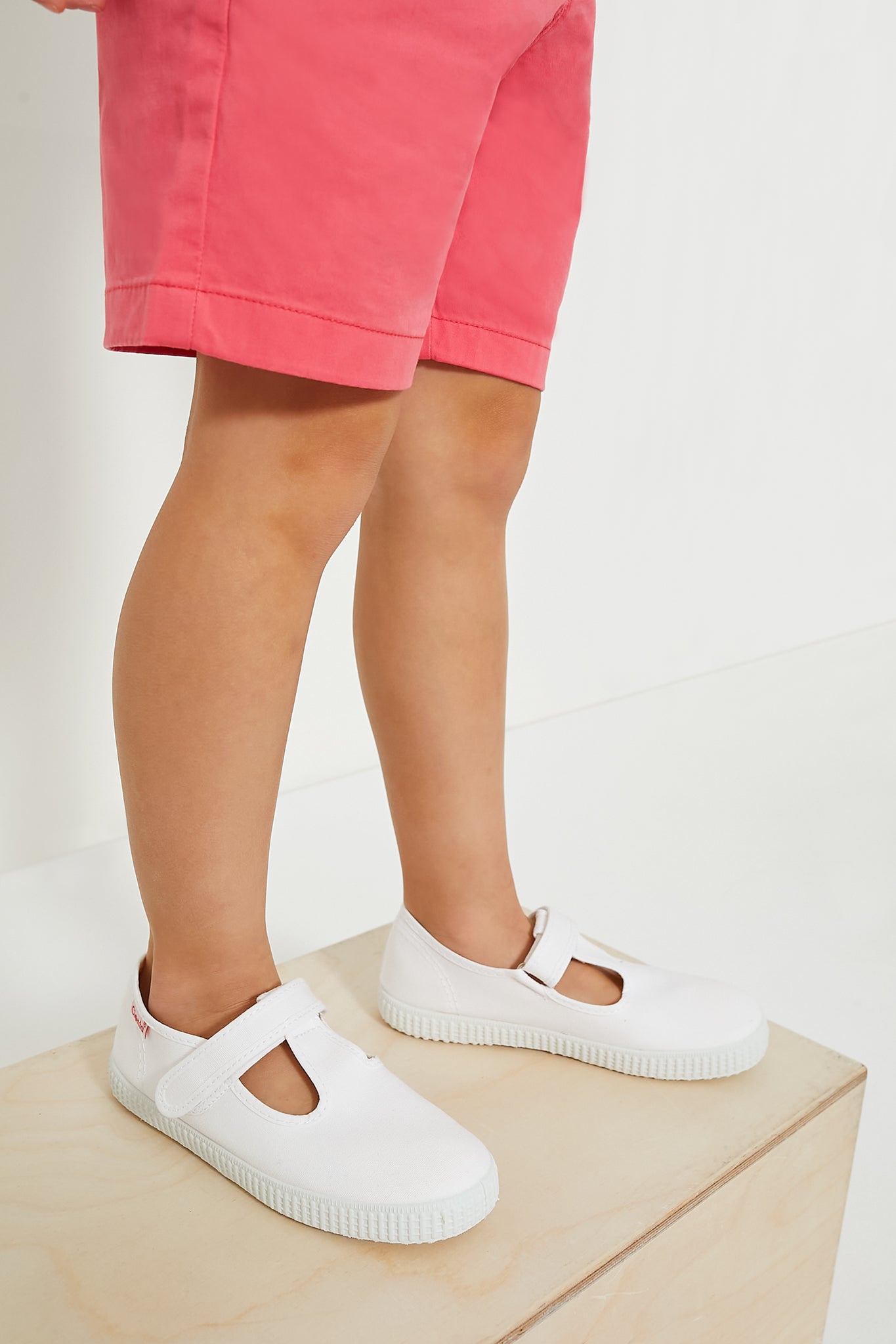 White Velcro T-Straps-Get Girly