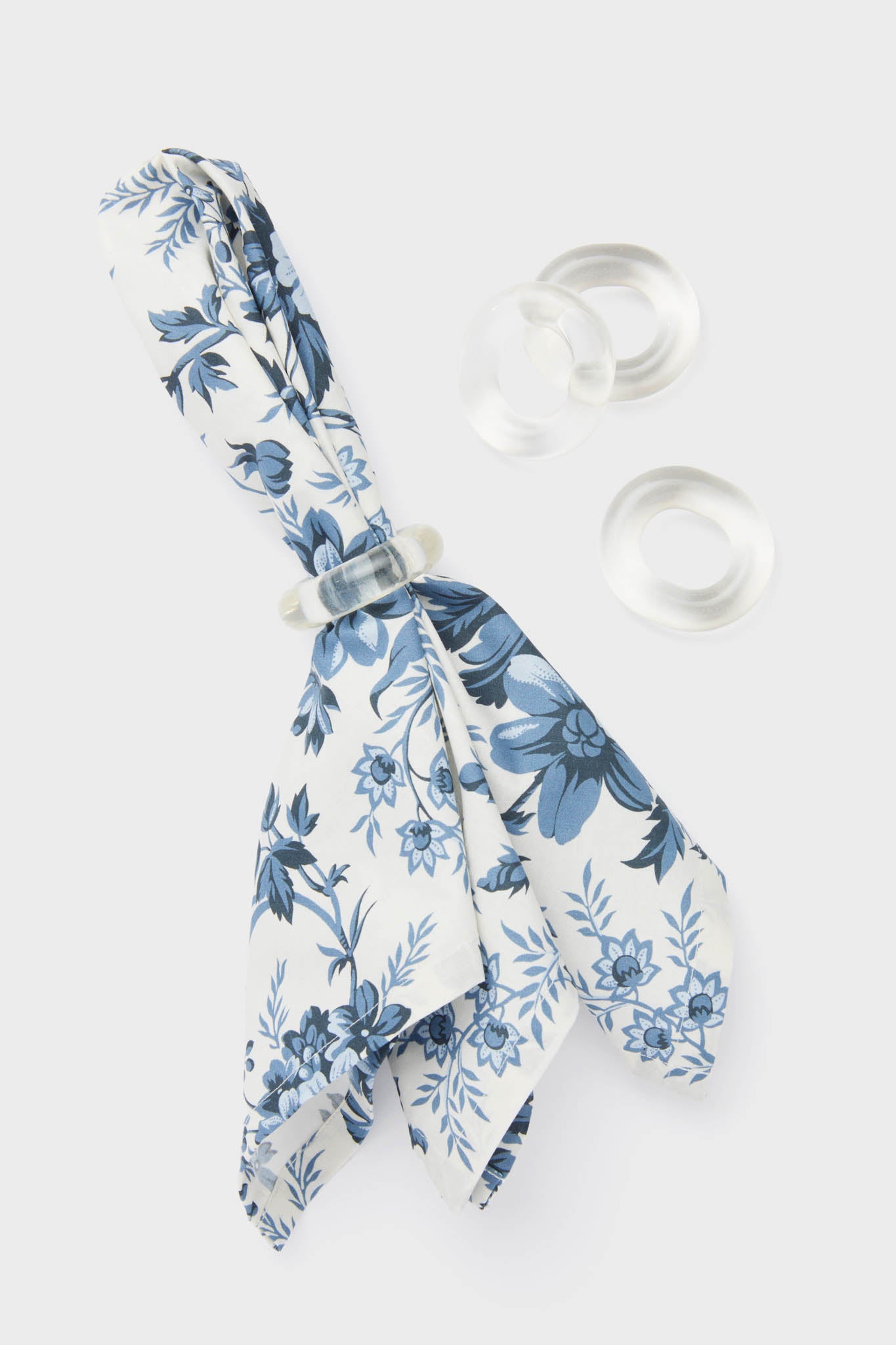 Delft Bloom Printed Napkins Set of 4-Get Girly