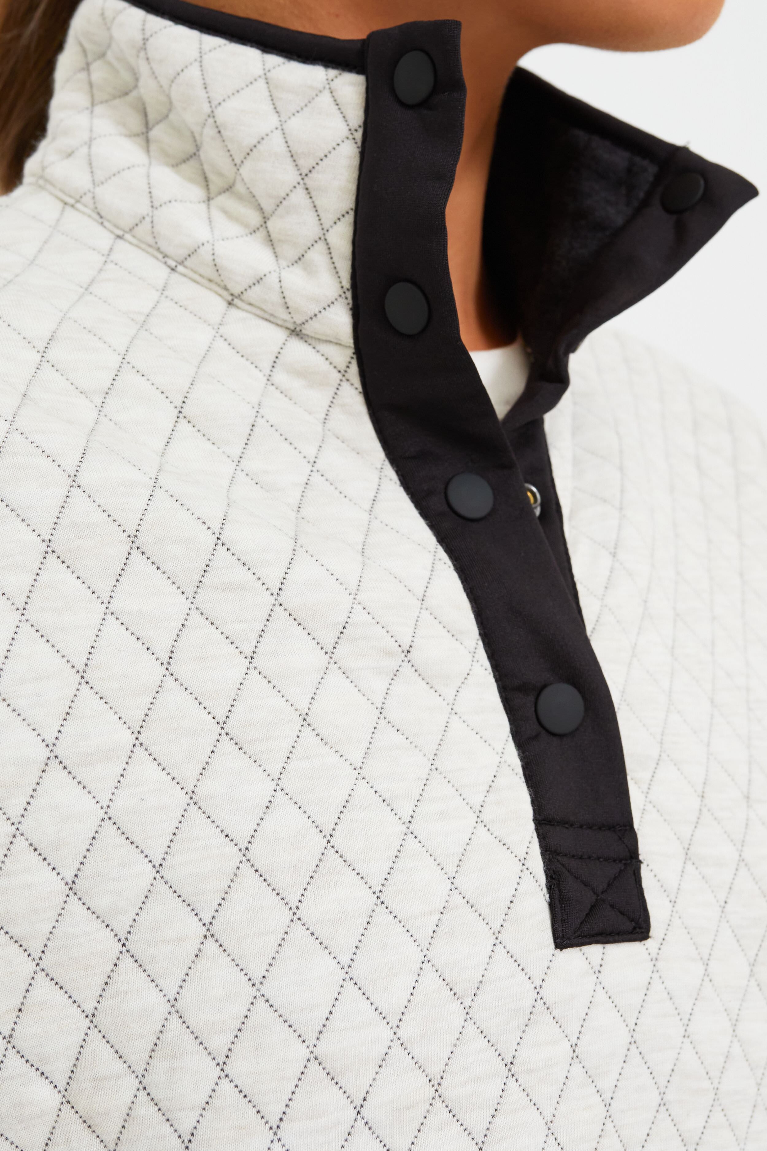 White and Black Corbet Reversible Pullover-Get Girly