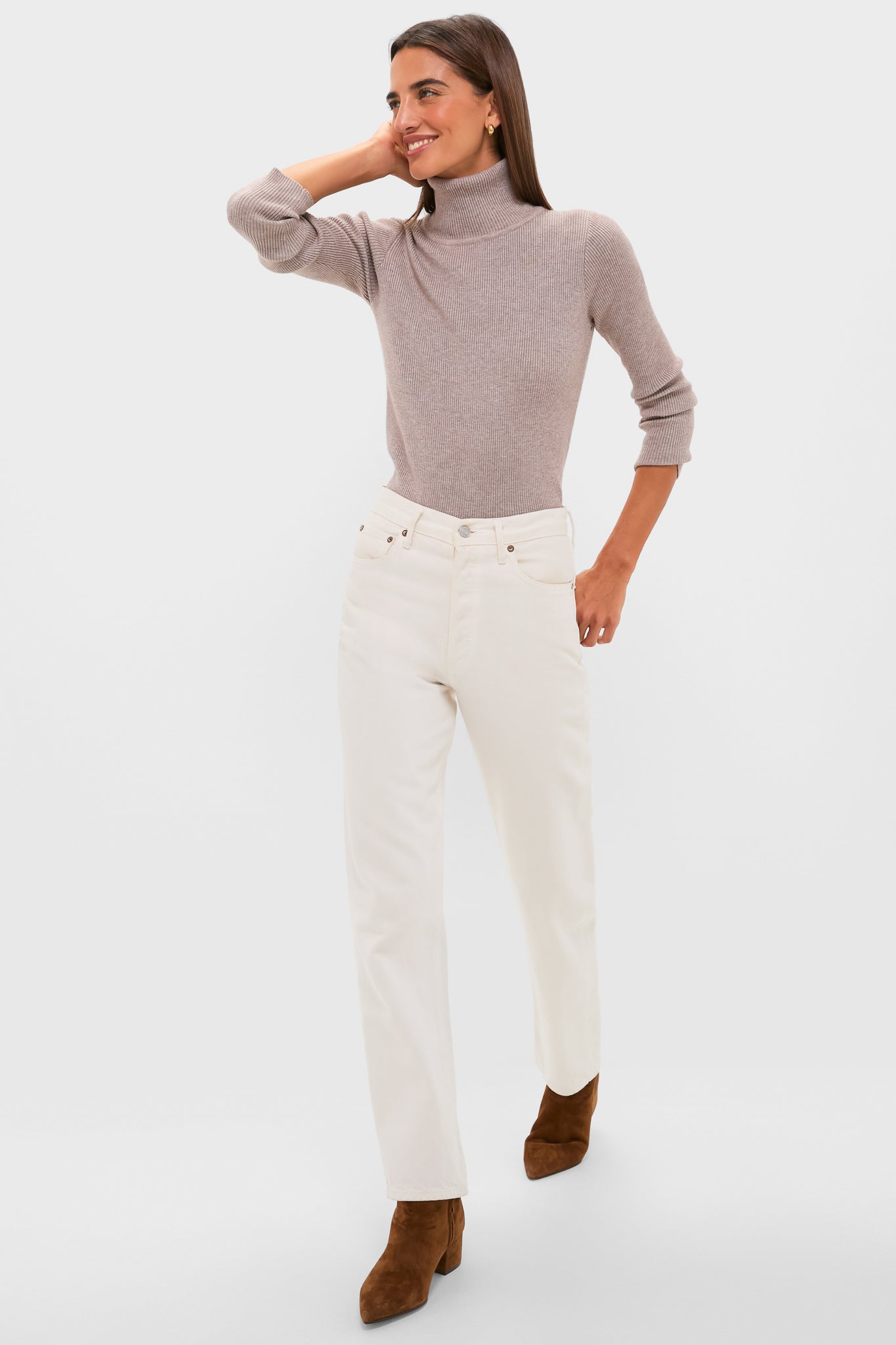 Oat Arlo Ribbed Turtleneck-Get Girly