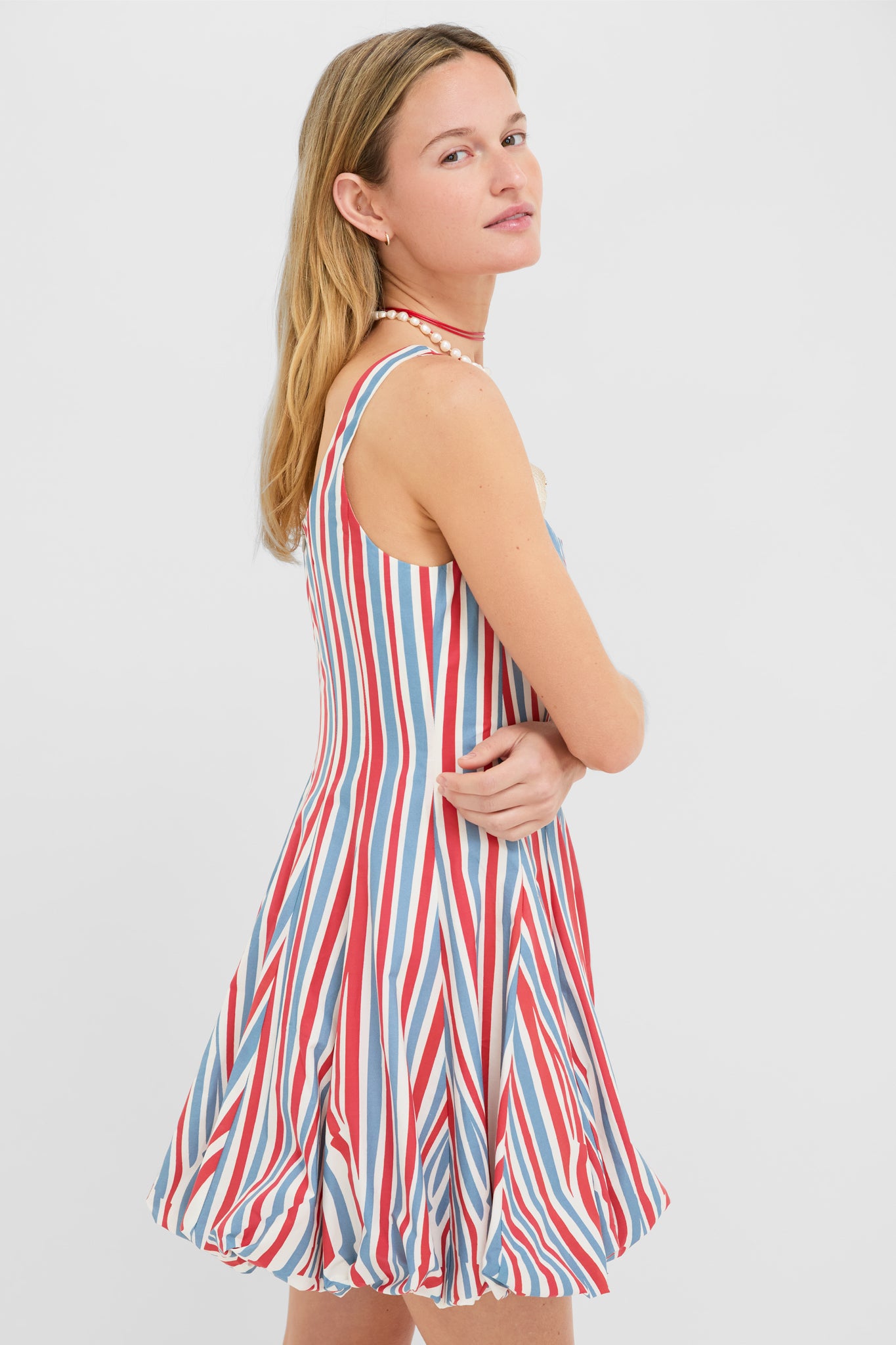 Americana Stripe Sadie Dress-Get Girly