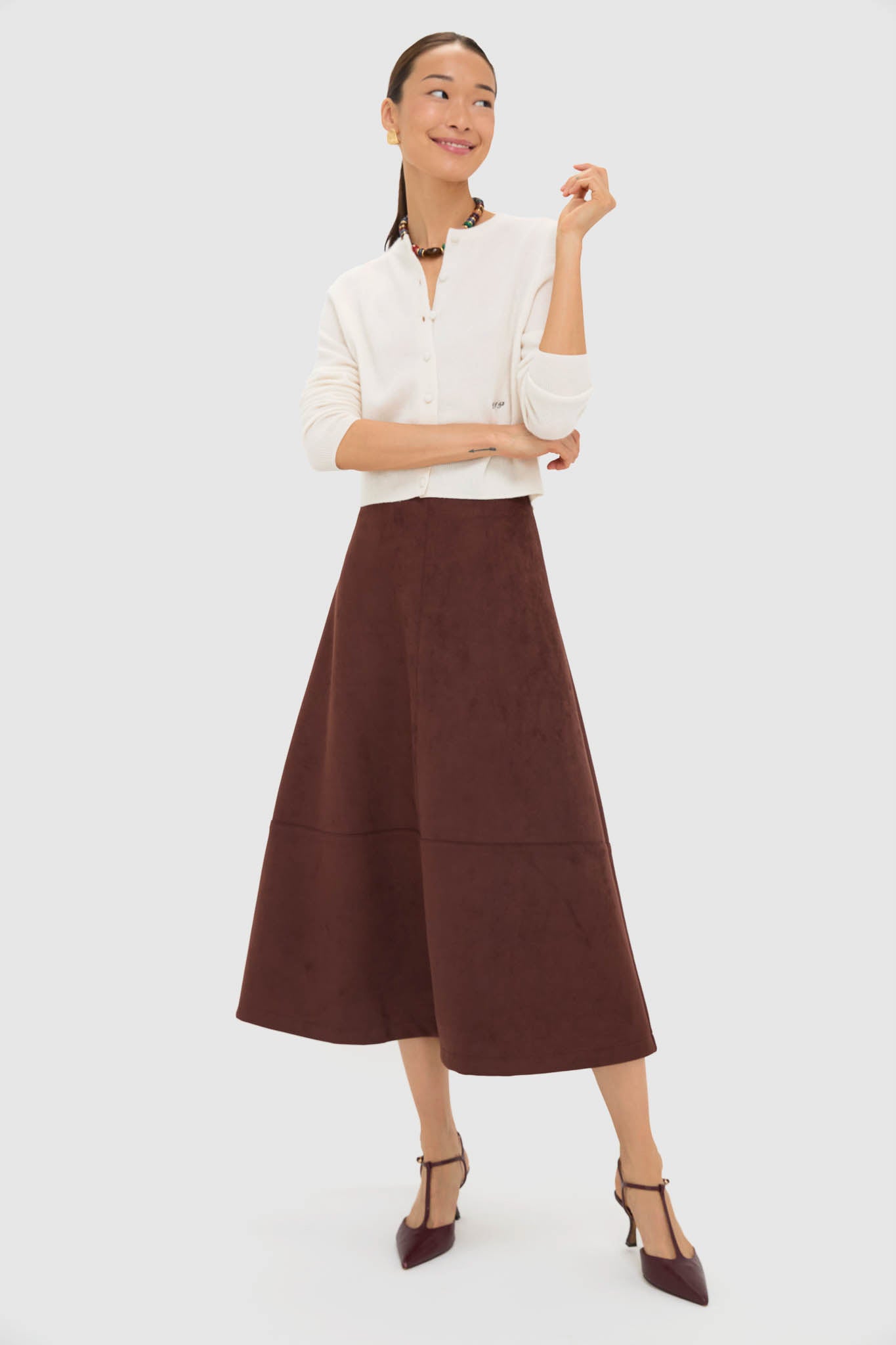 Ivory Cashmere Riley Cardigan-Get Girly