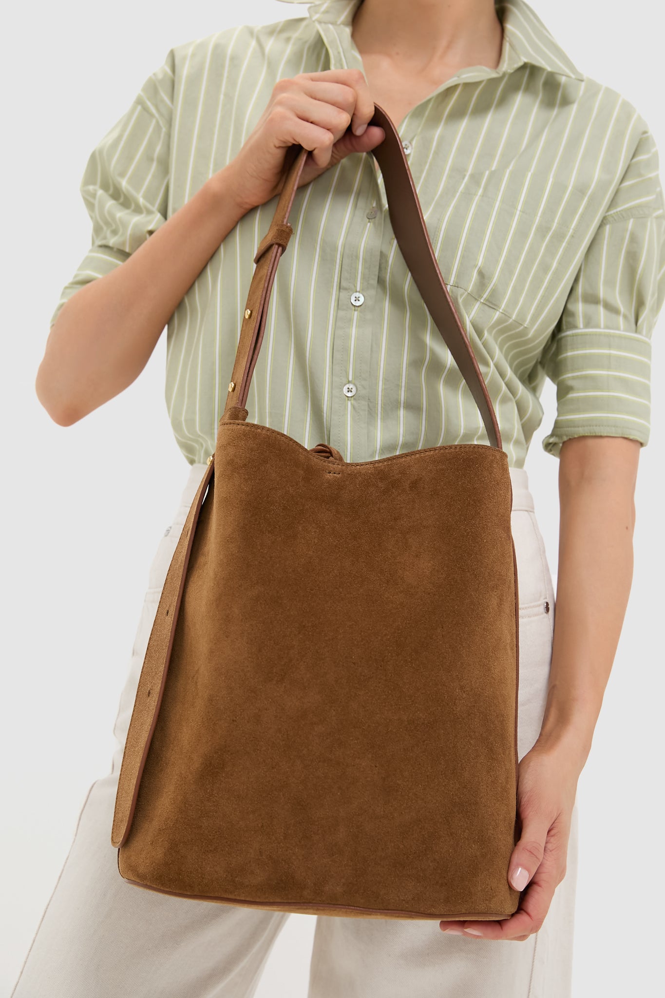 The Maple Brown Suede Norma Tote-Get Girly