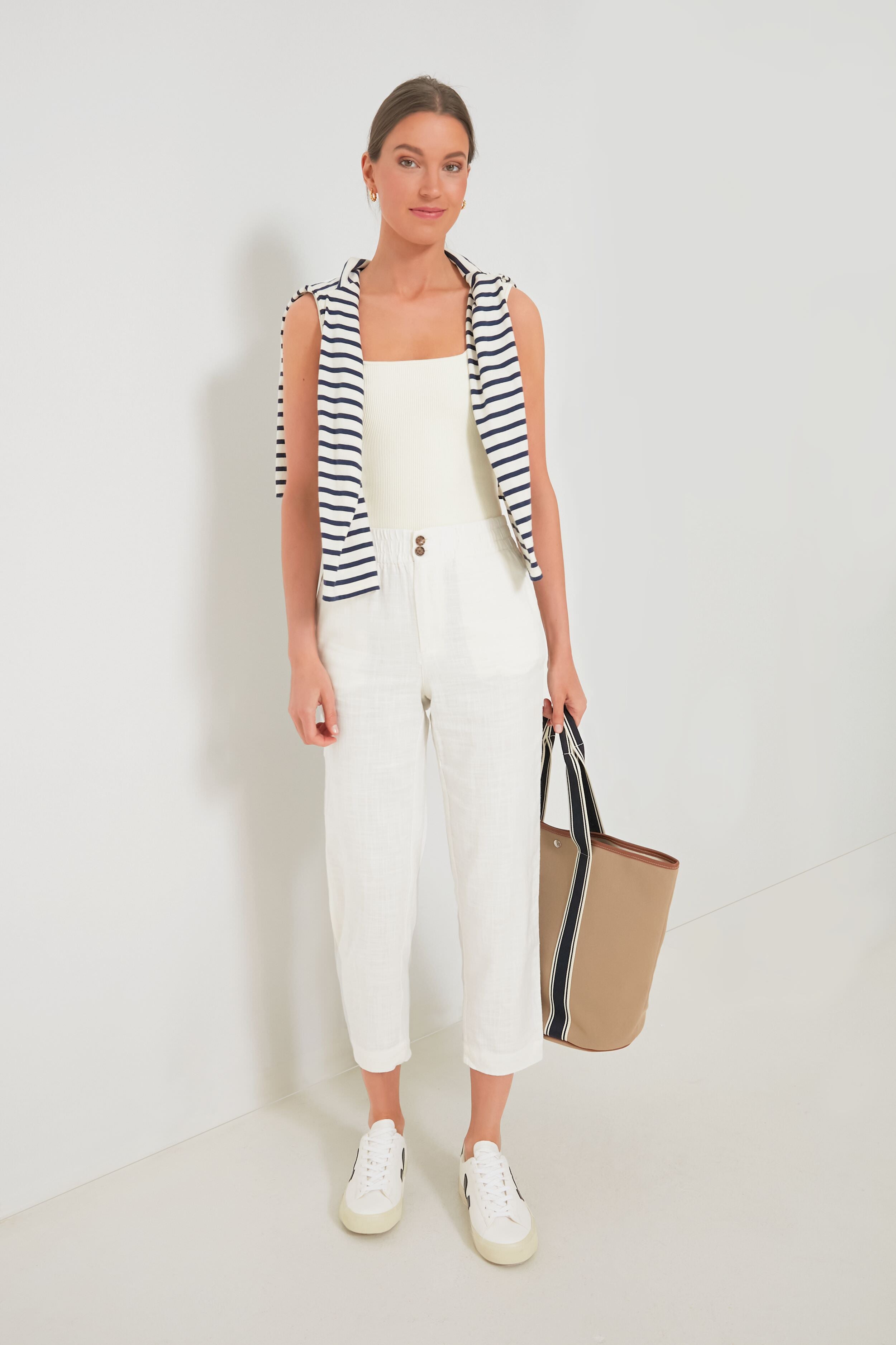 White Pull-On Pant-Get Girly