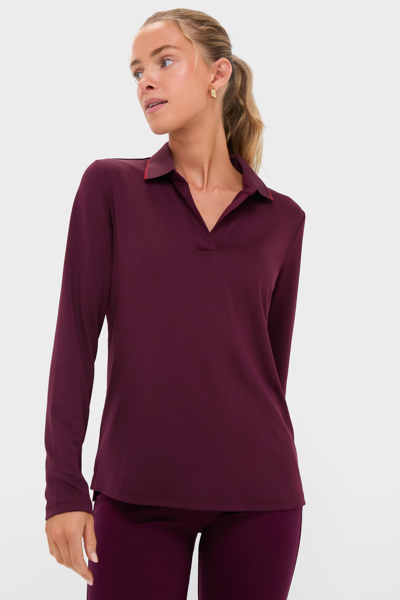 Winetasting Long Sleeve Performance Jersey Caroline Polo-Get Girly