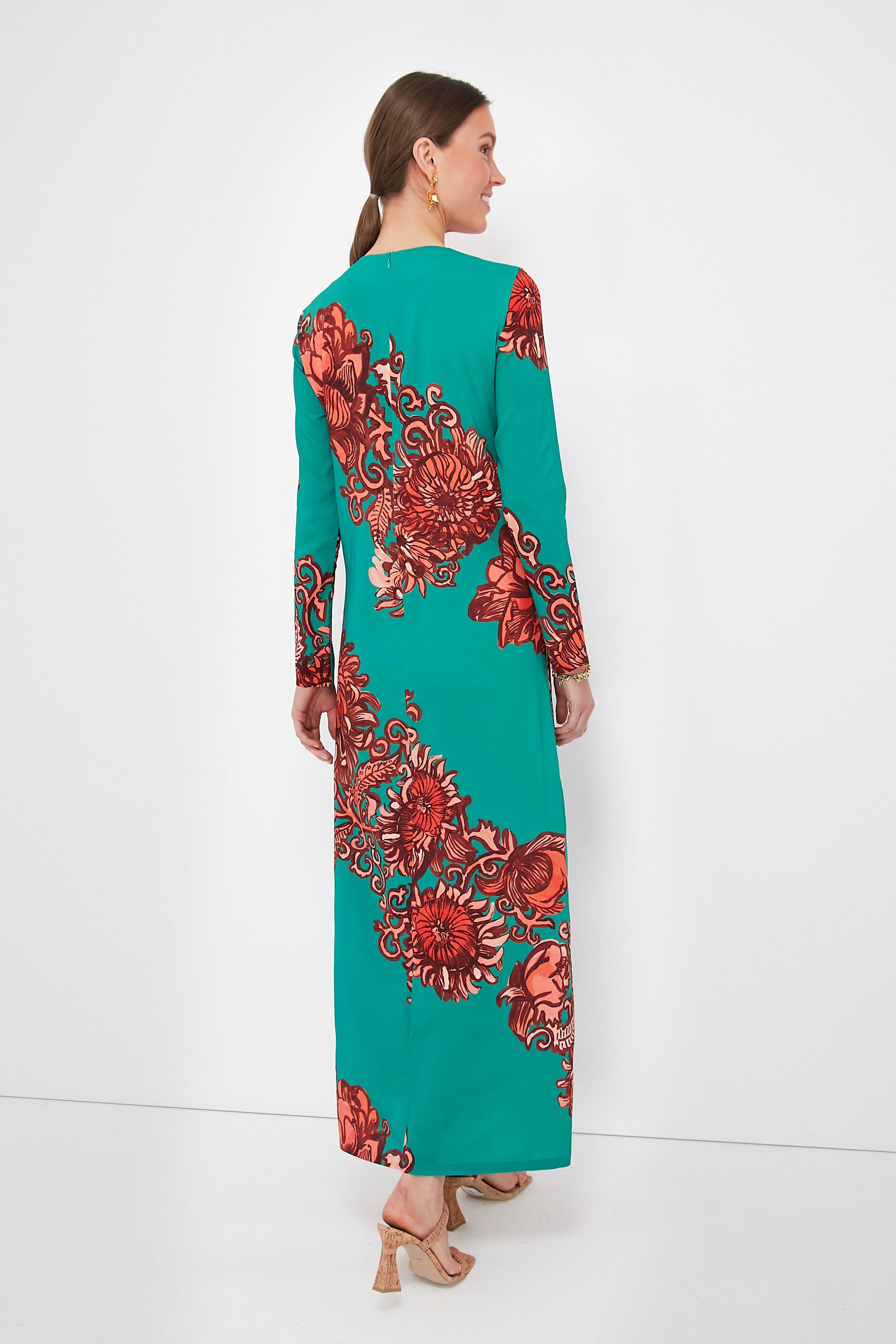 Anemone Ghirlanda Long Sleeve Swing Dress-Get Girly