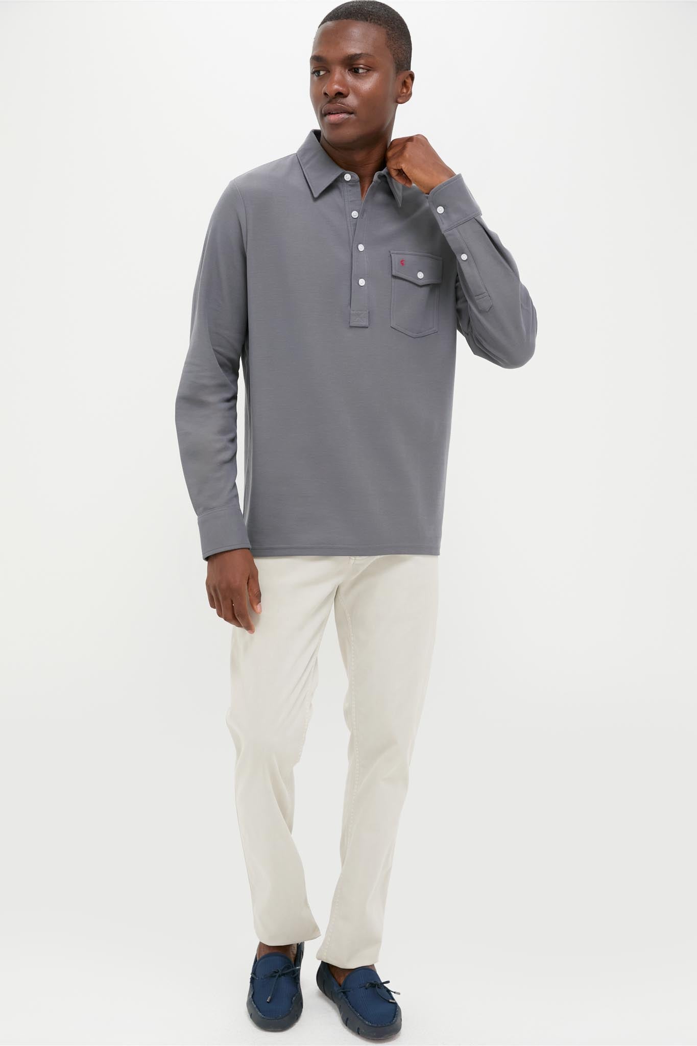 Blue Steel Long Sleeve Players Shirt-Get Girly