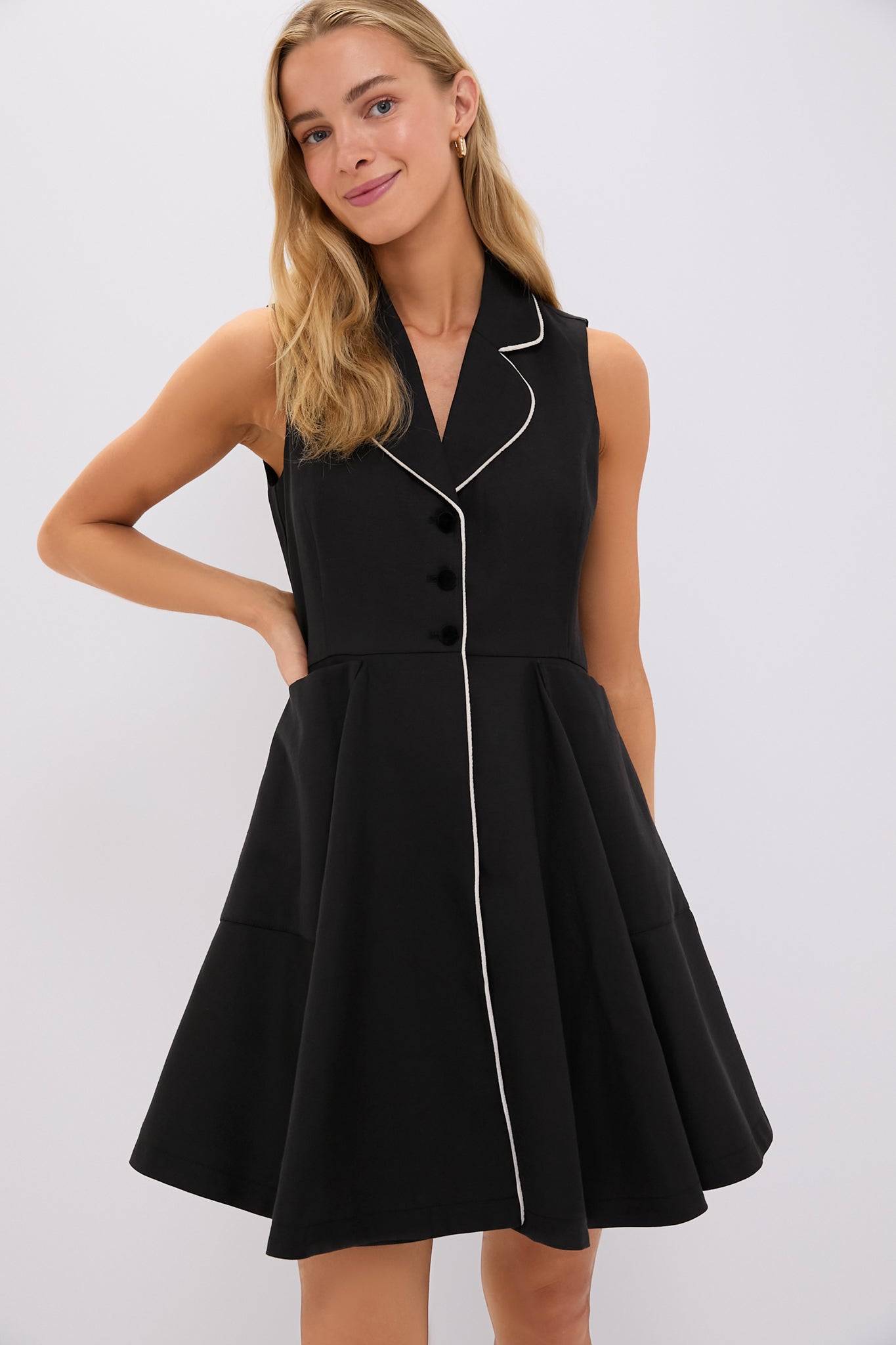 Black Linen Ruby Dress-Get Girly