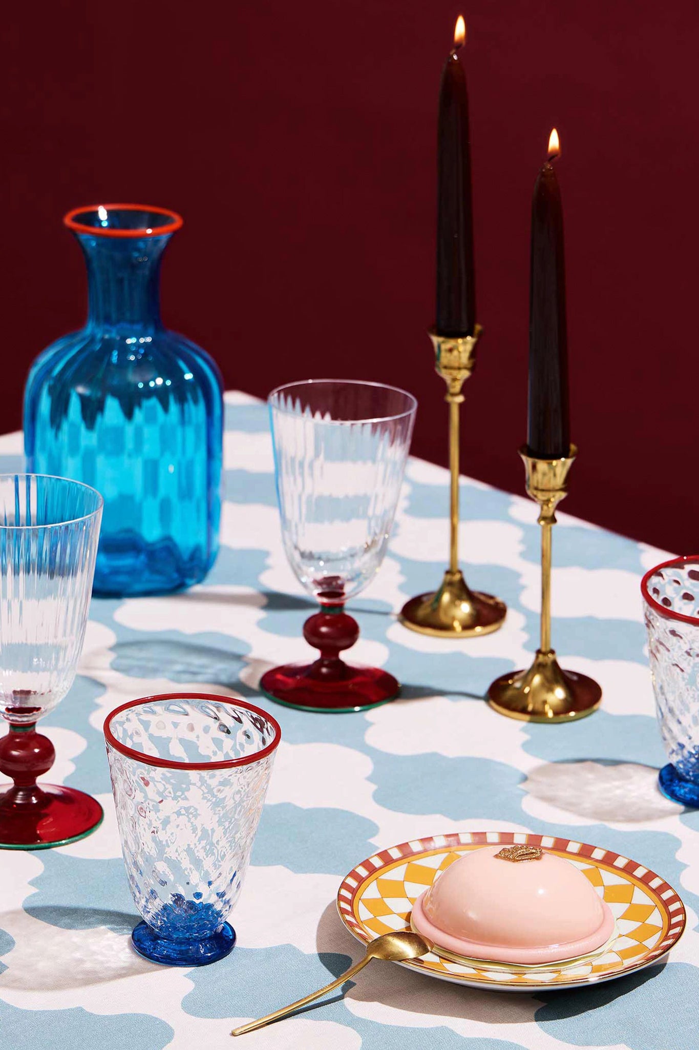 Blue Quilted Glasses Set of 2-Get Girly