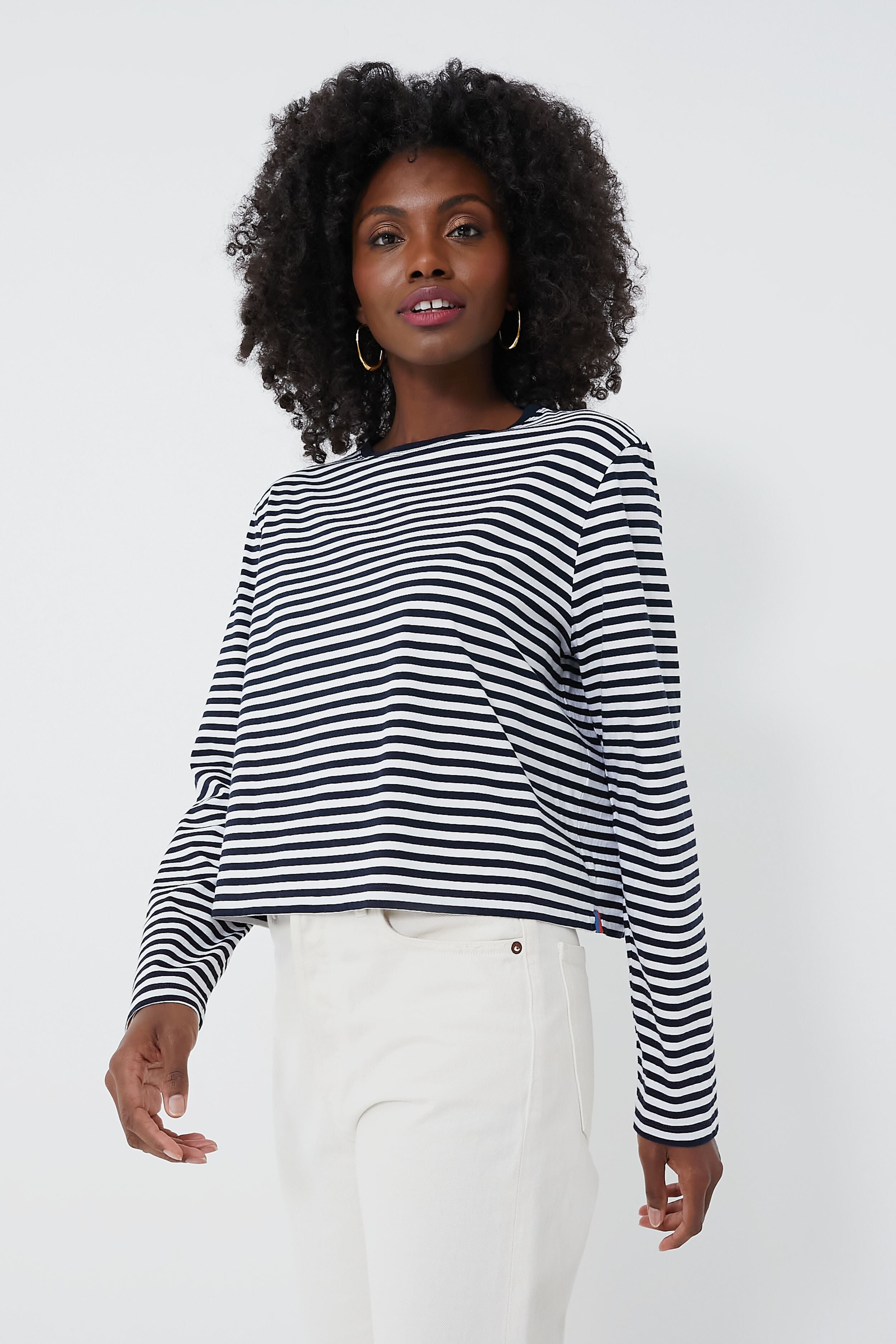 The Navy and White Venice Tee-Get Girly