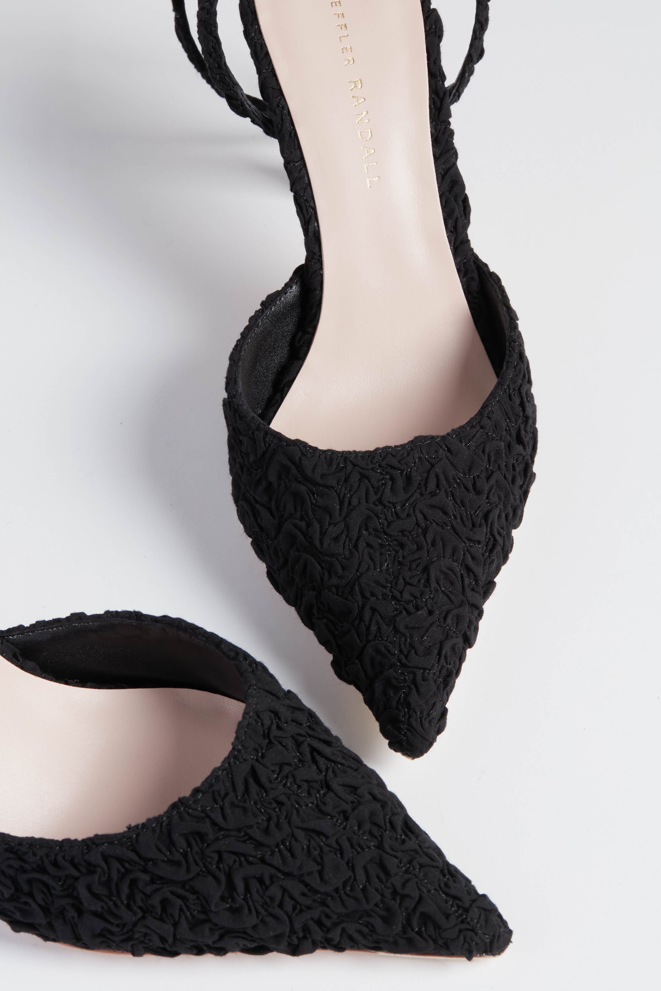 Black Puckered Jaden Heels-Get Girly