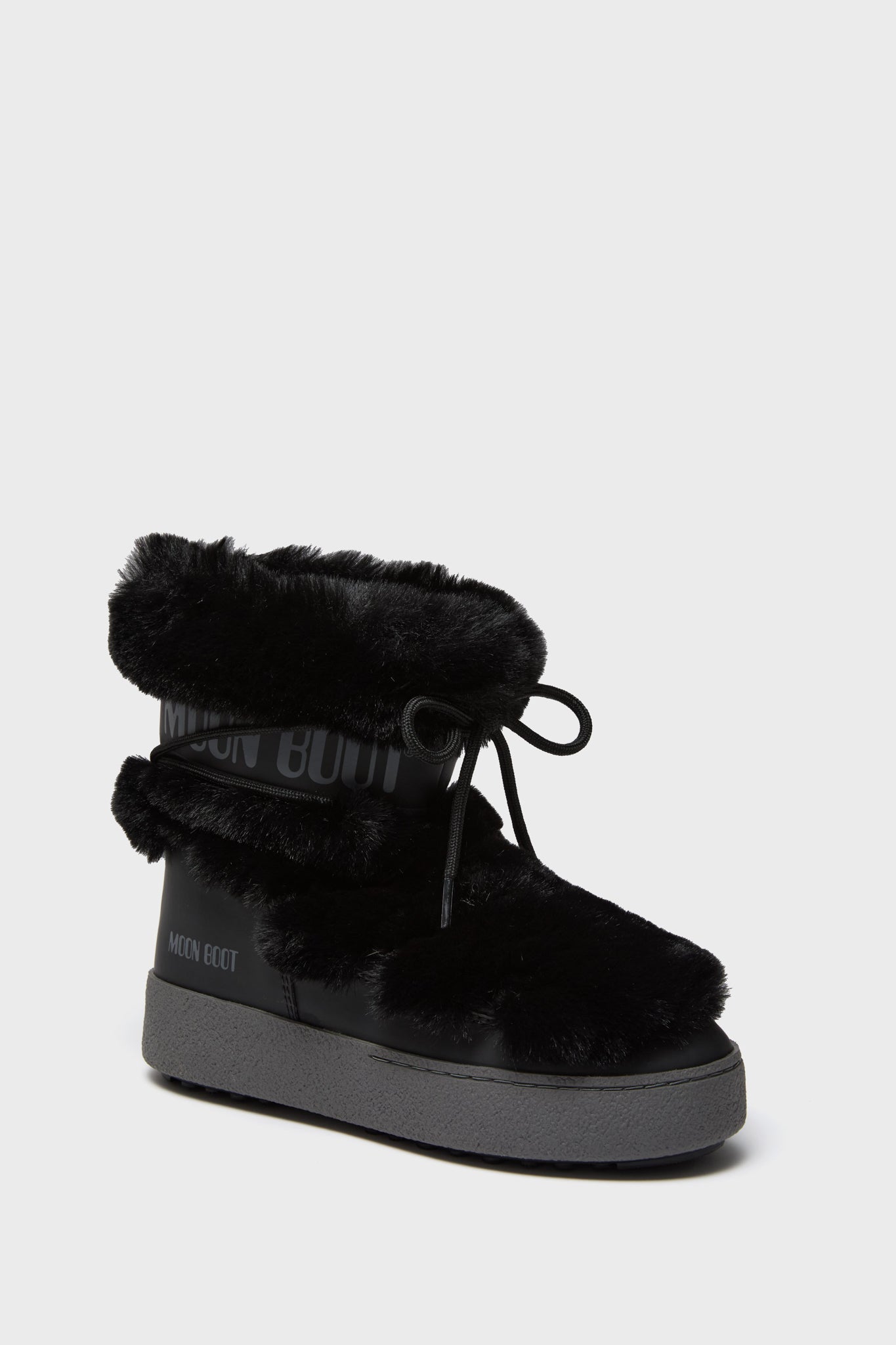 Black LTrack Faux Fur Boots-Get Girly