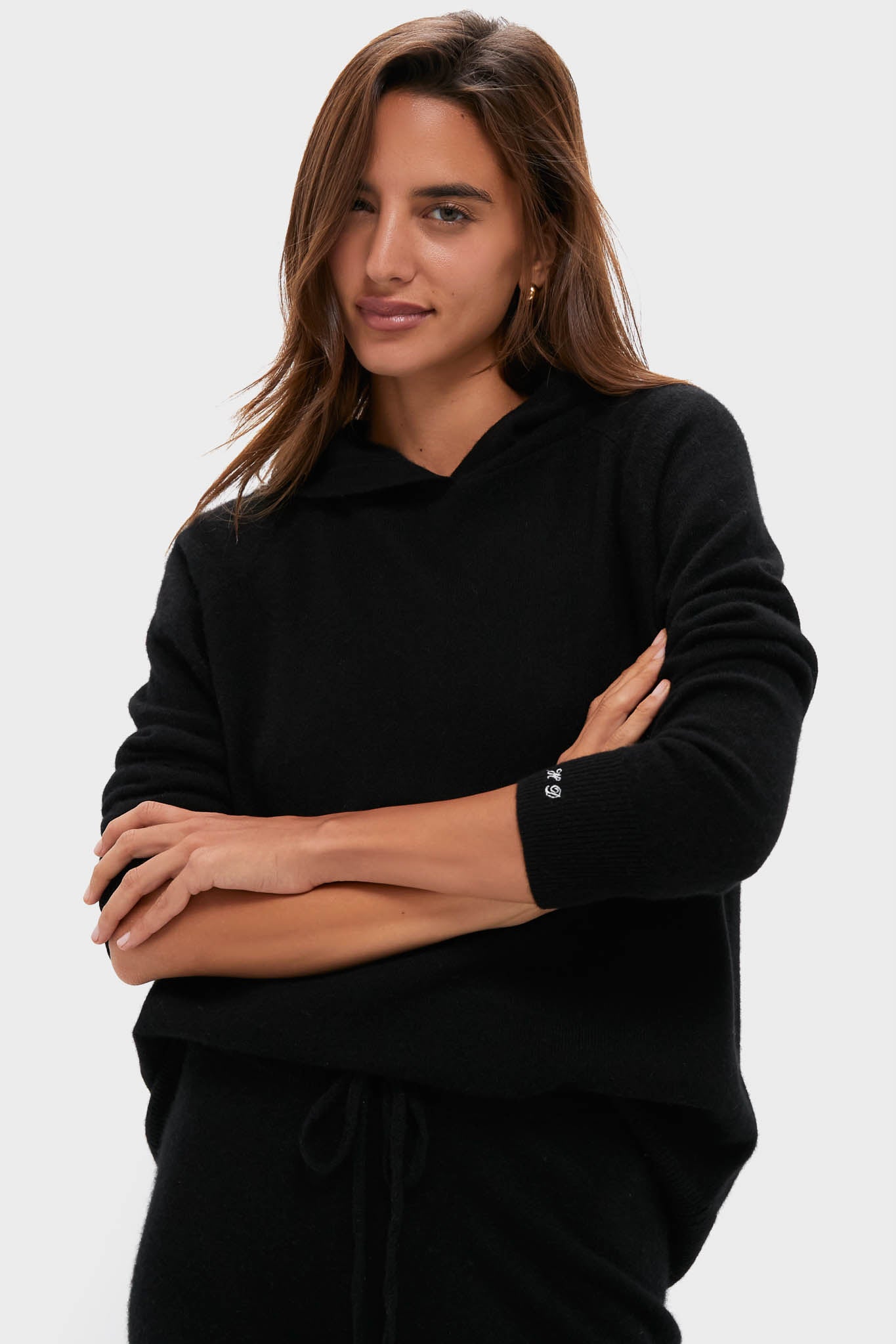 Black Cashmere Jane Hoodie-Get Girly
