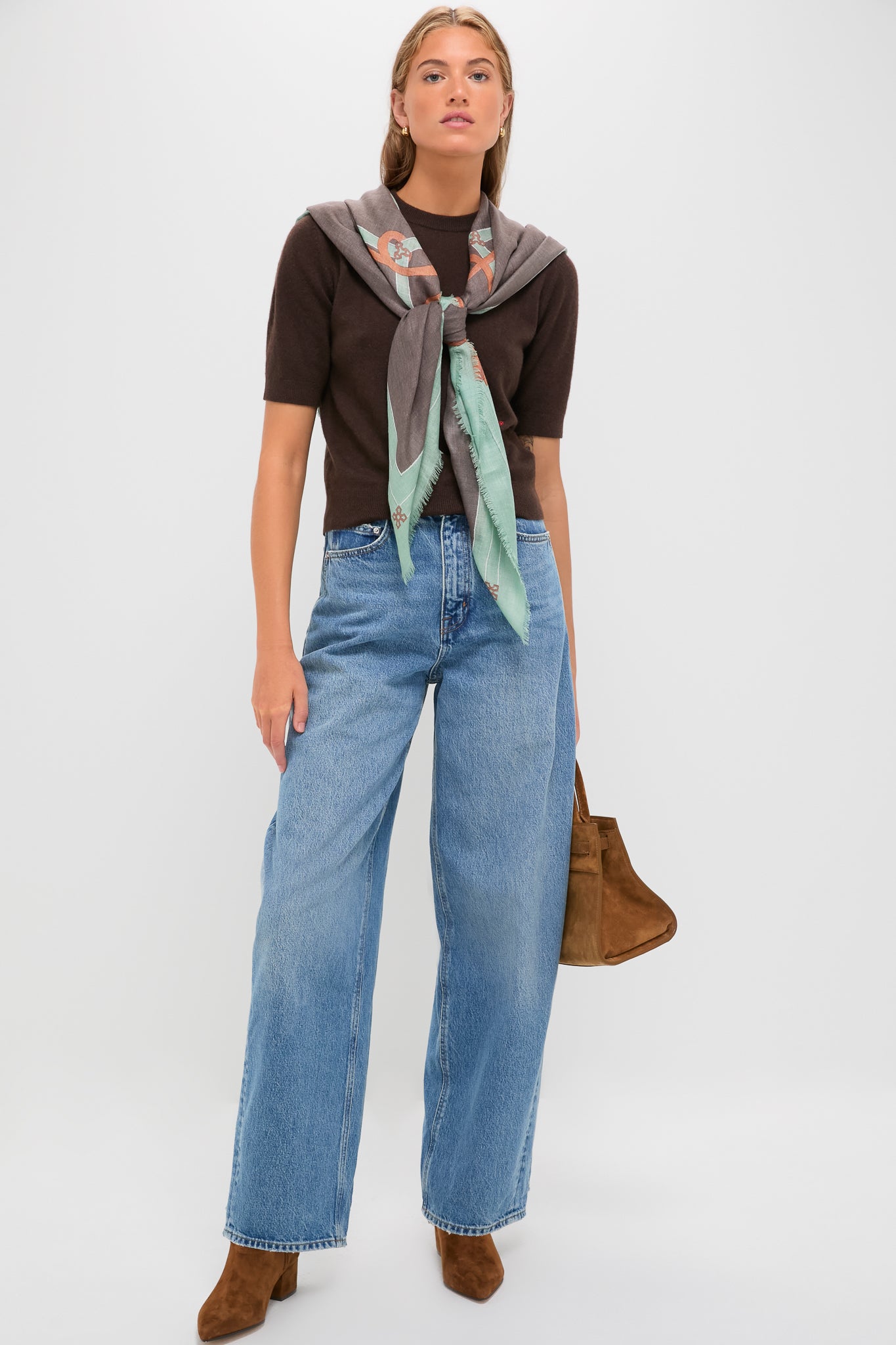 French Tassel Silk Cashmere Blend Large Scarf-Get Girly