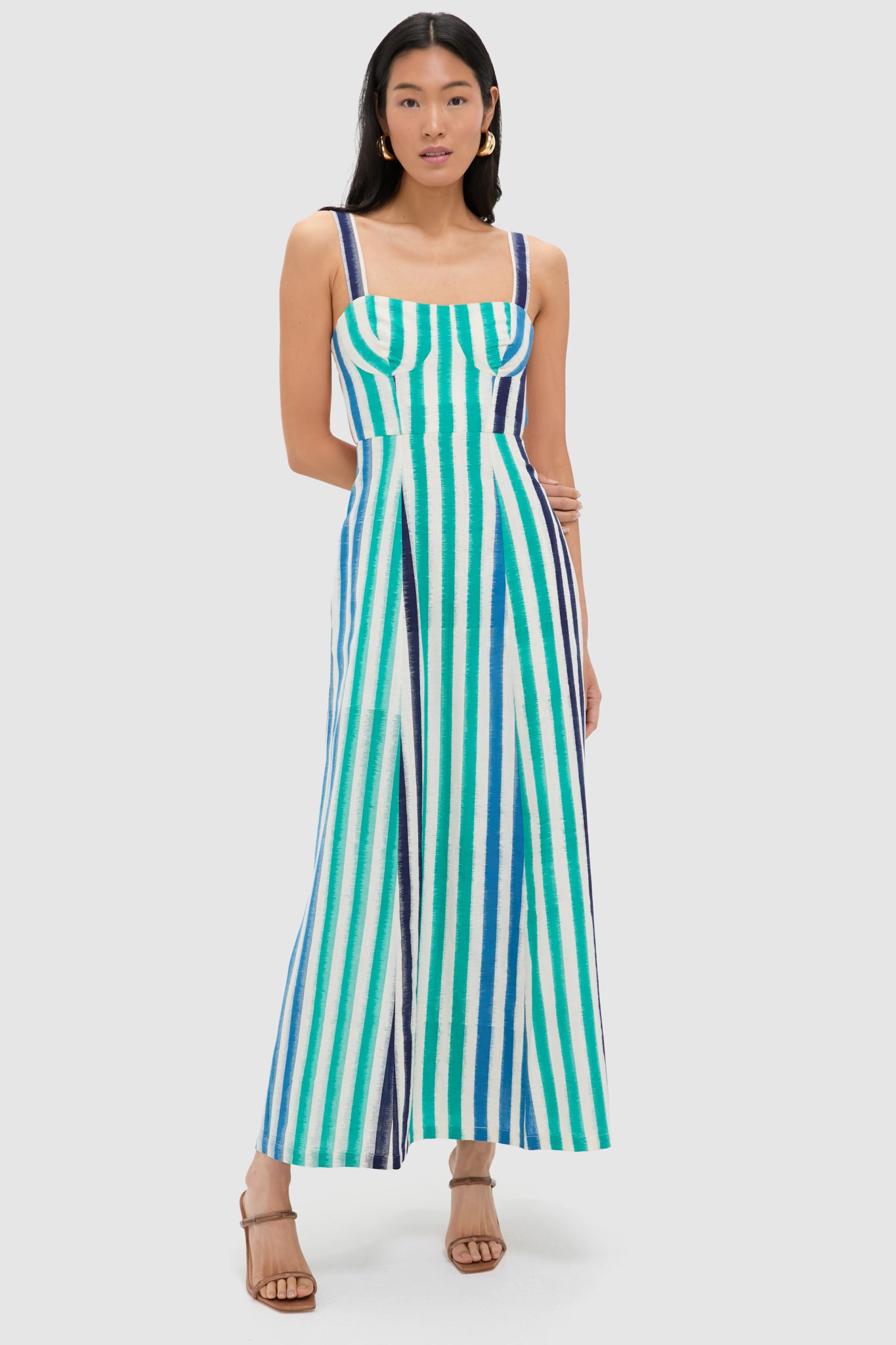 Ocean Ikat Stripes Azzurra Dress-Get Girly