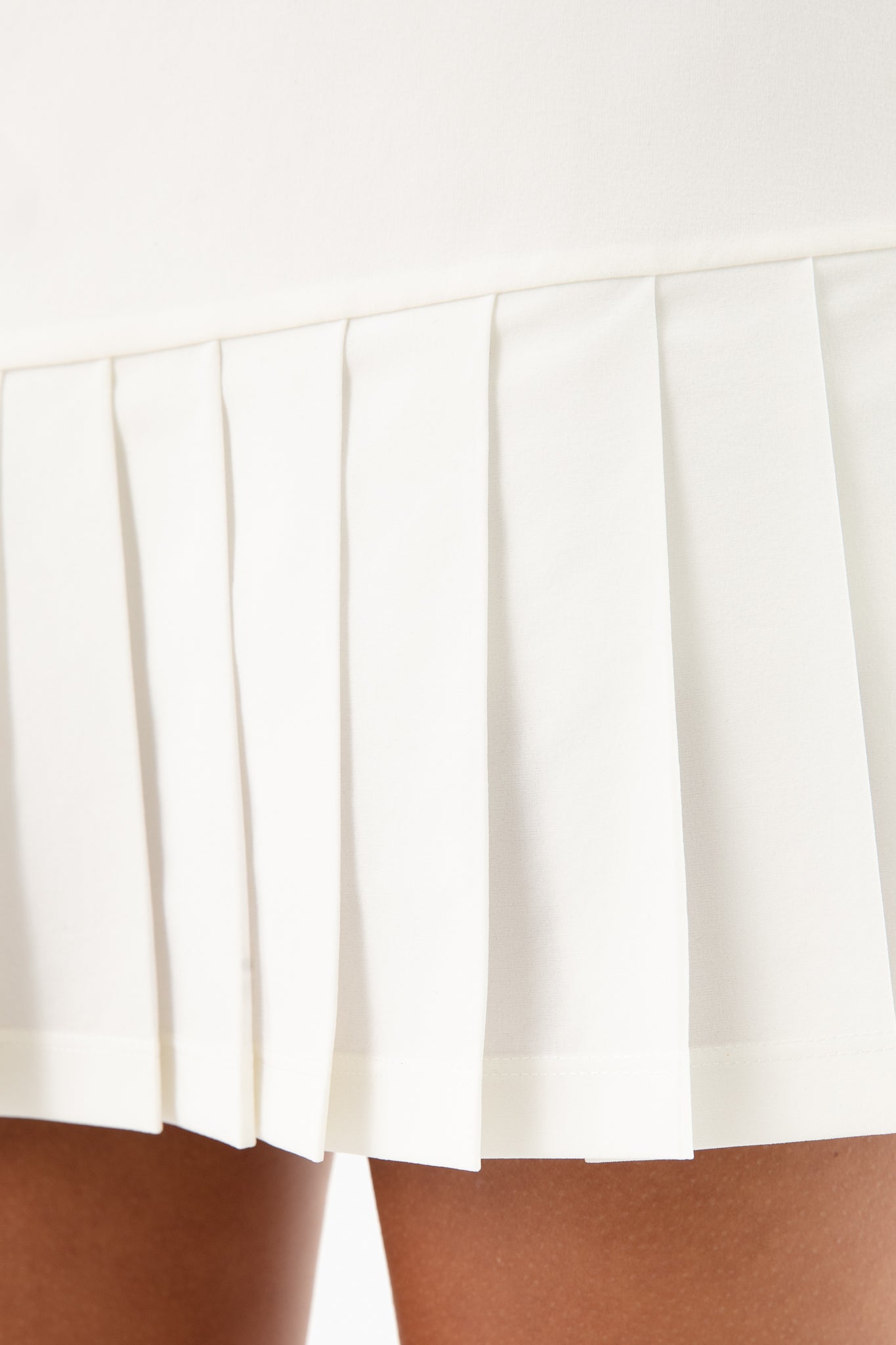 White Pleated Hem Tennis Skirt-Get Girly