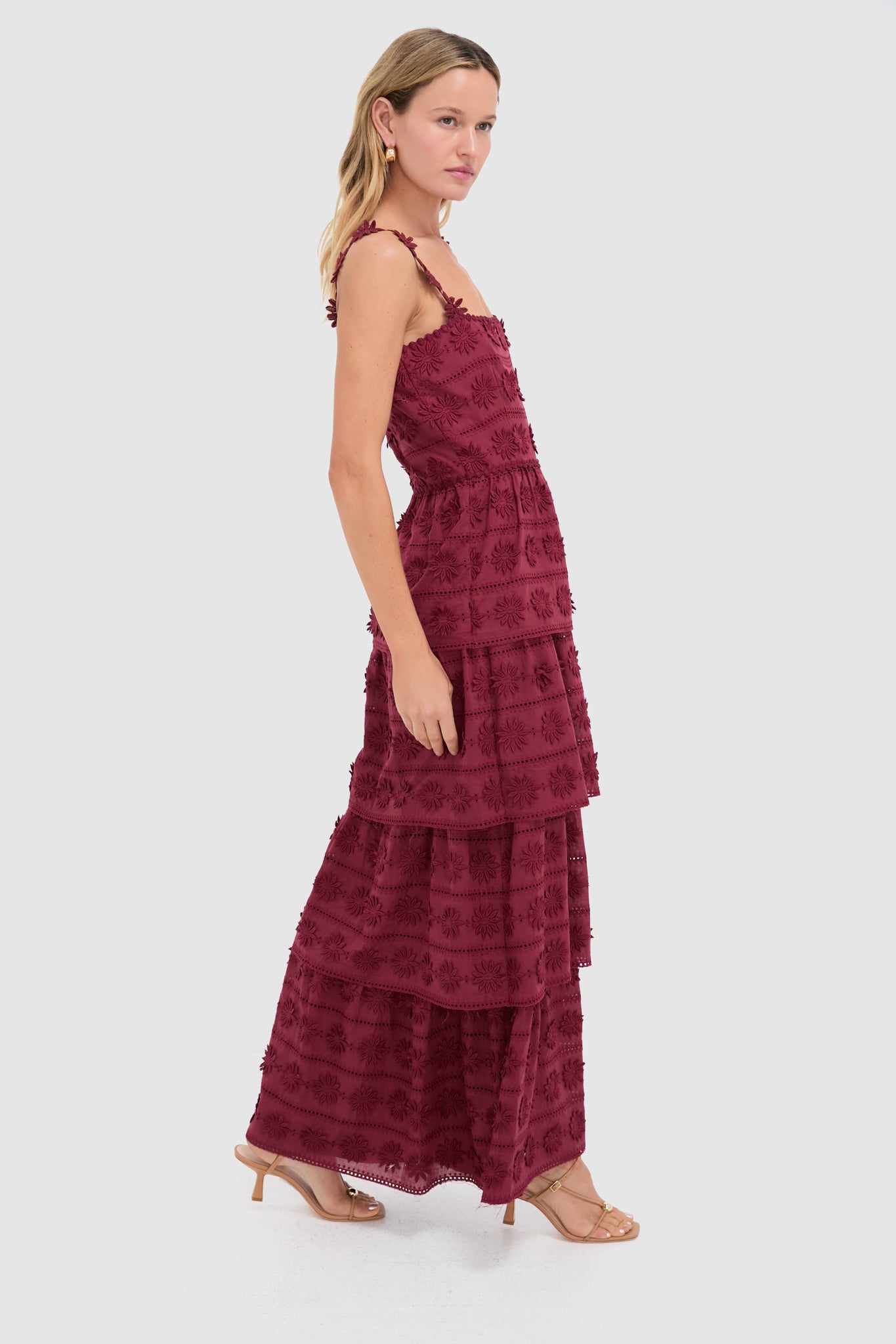 Wine Krystie Maxi Dress-Get Girly