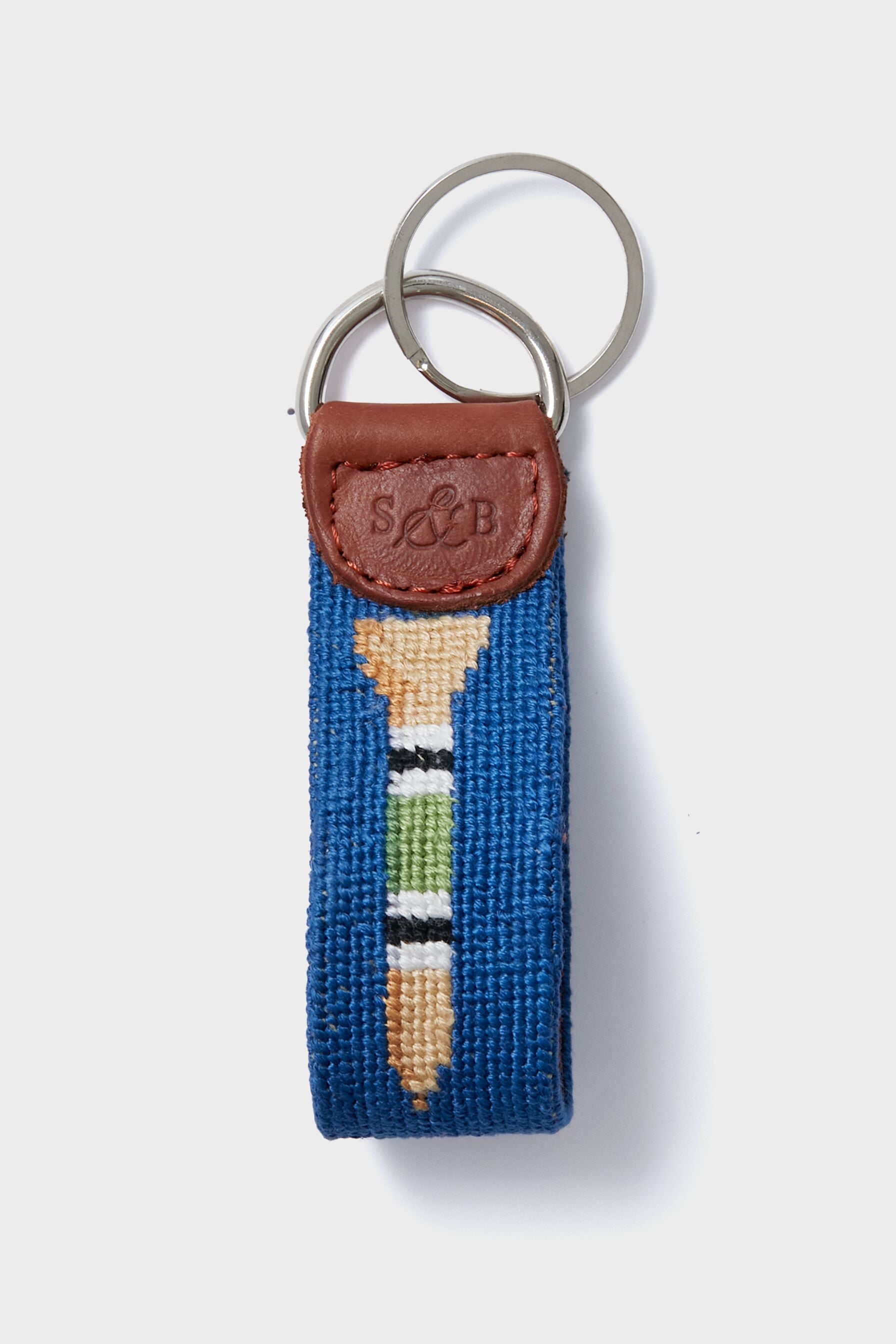 Golf Tees Needlepoint Key Fob-Get Girly