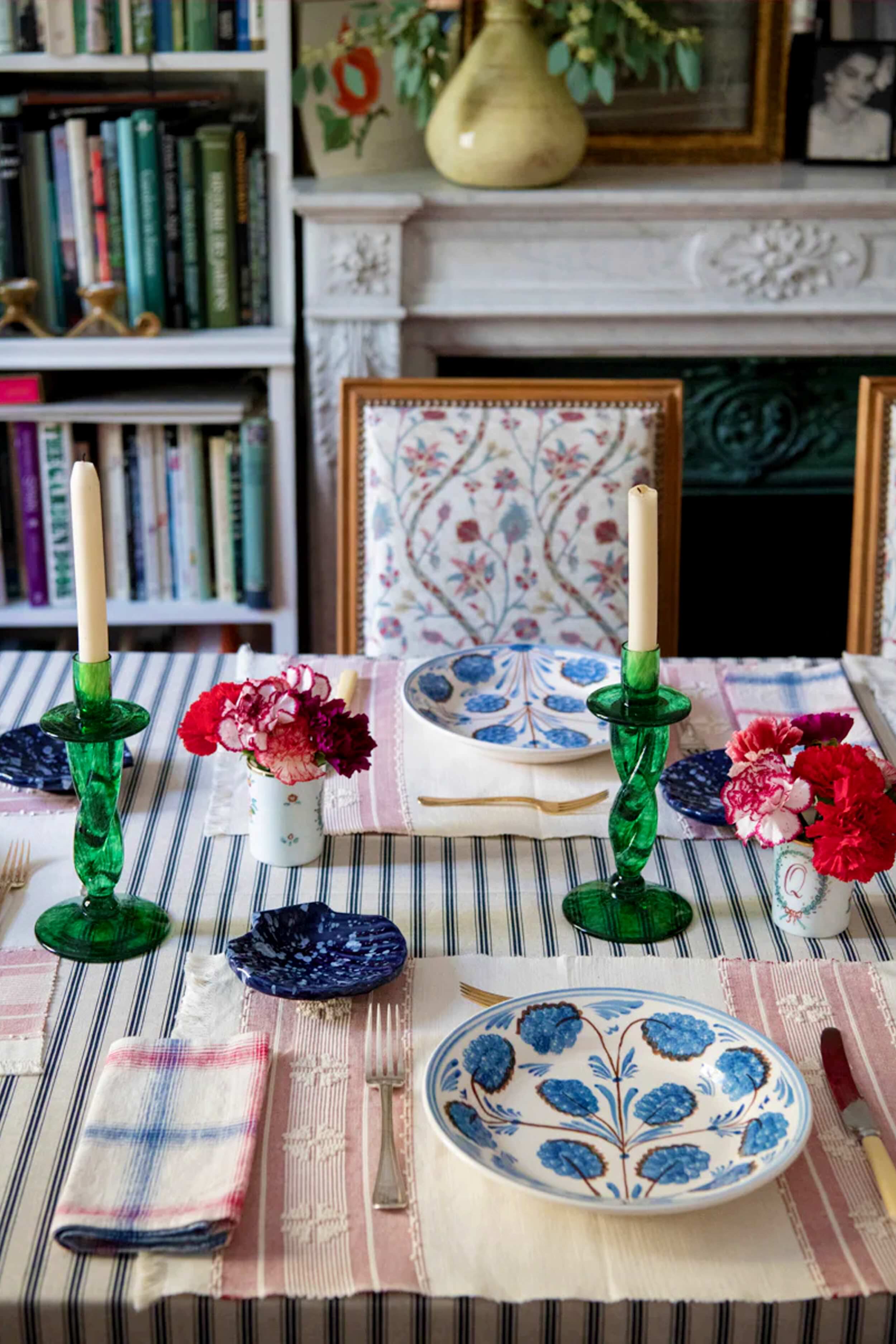 Blue Flower Dinner Plate-Get Girly