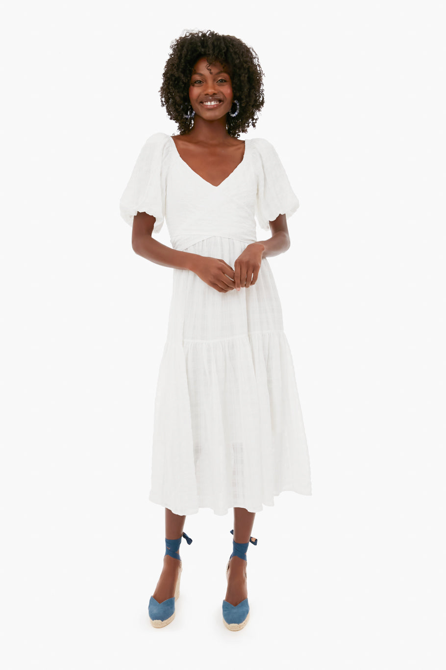 White Sydney Midi Dress-Get Girly