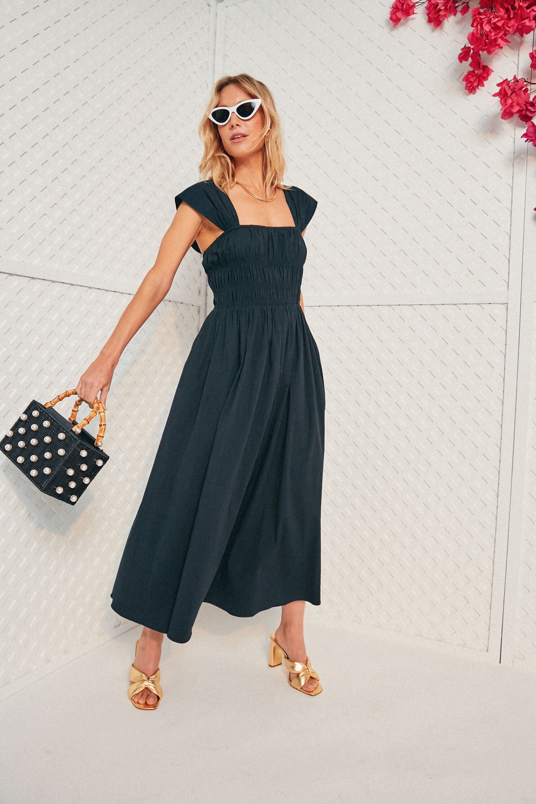 Black Chloe Pearl Bag-Get Girly