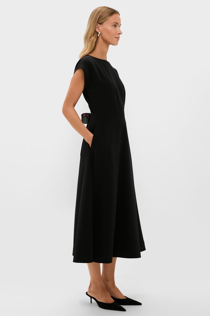 Black Corset Solen Midi Dress-Get Girly