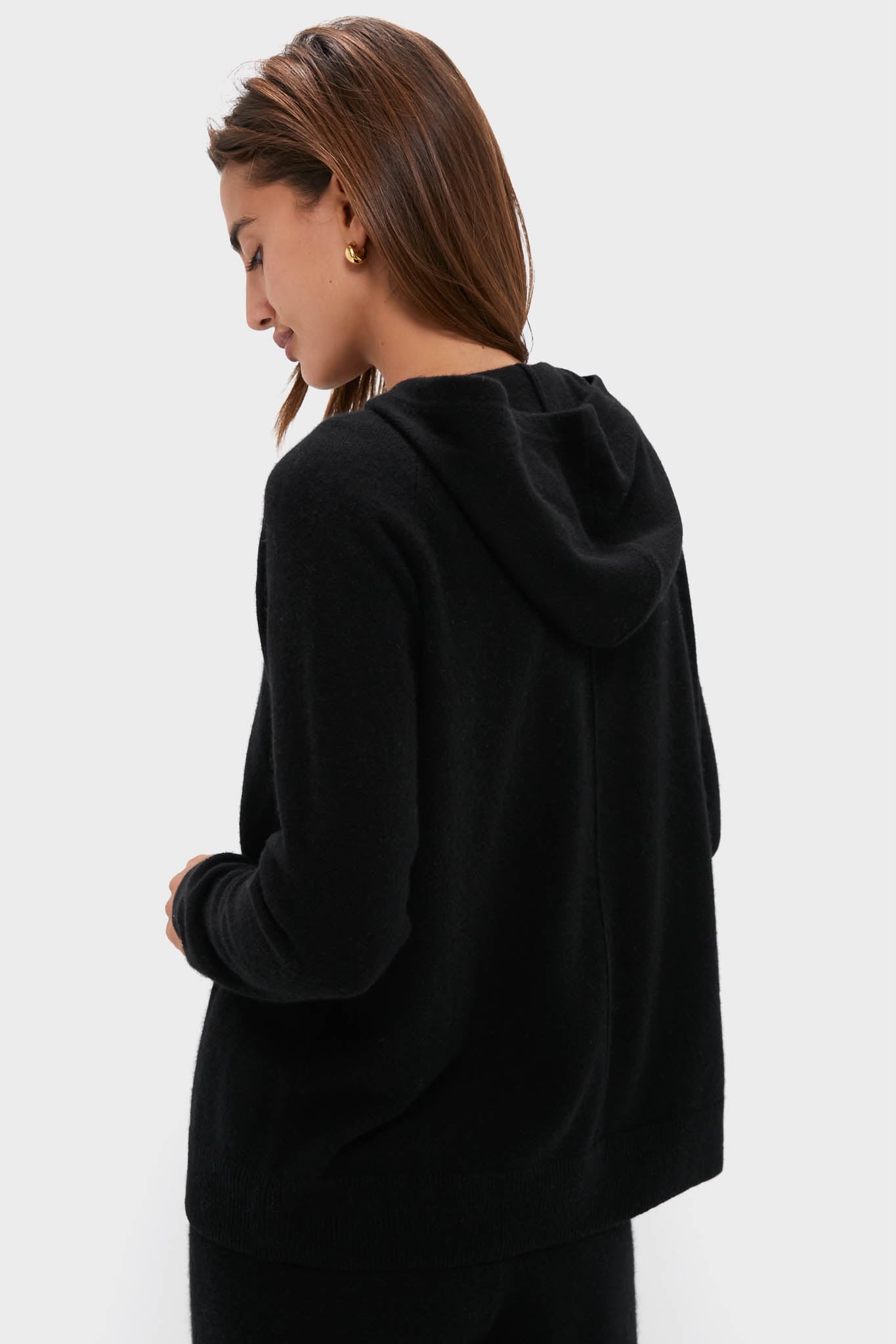 Black Cashmere Jane Hoodie-Get Girly