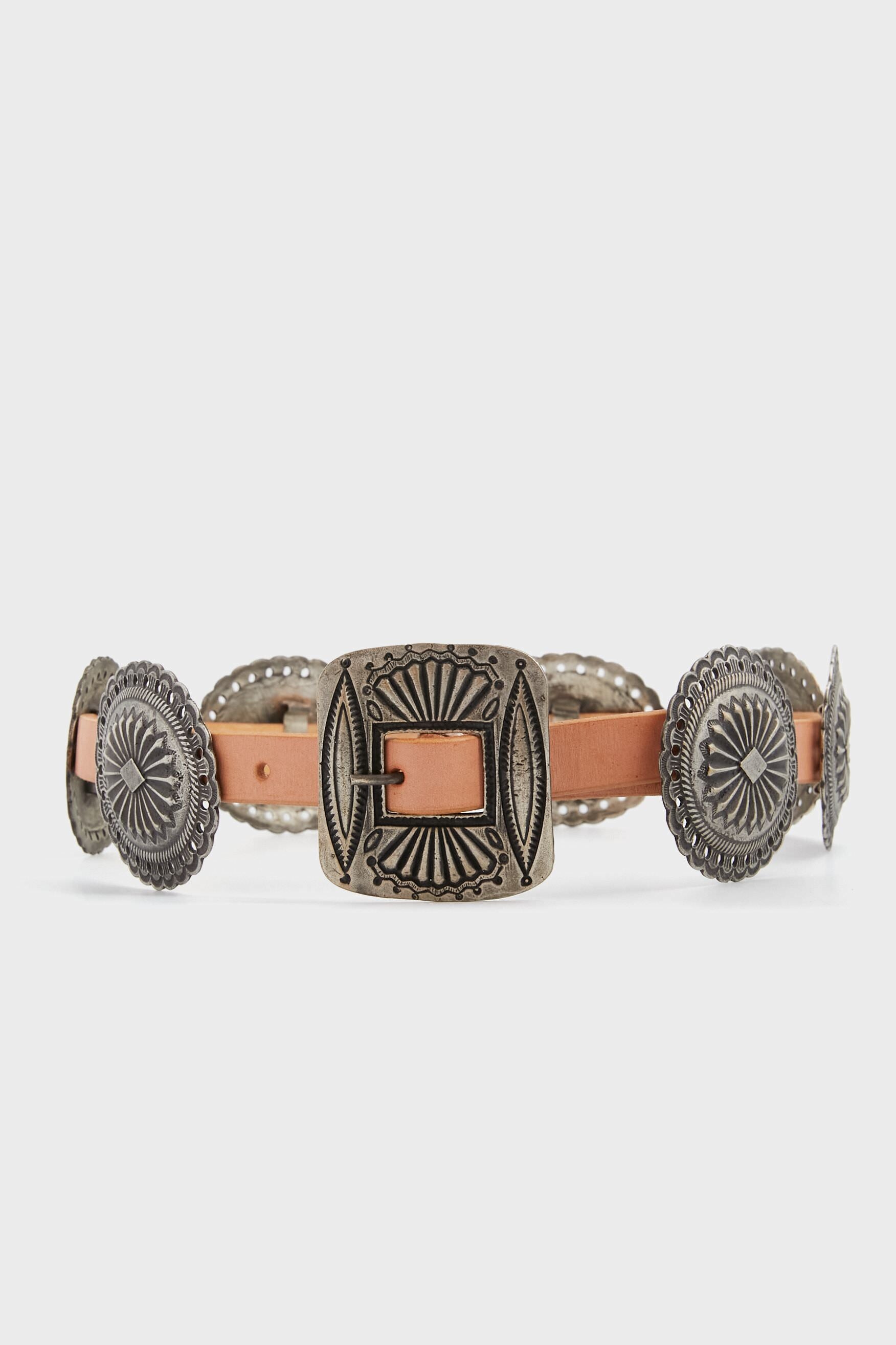 Natural Distressed Leather Belt-Get Girly